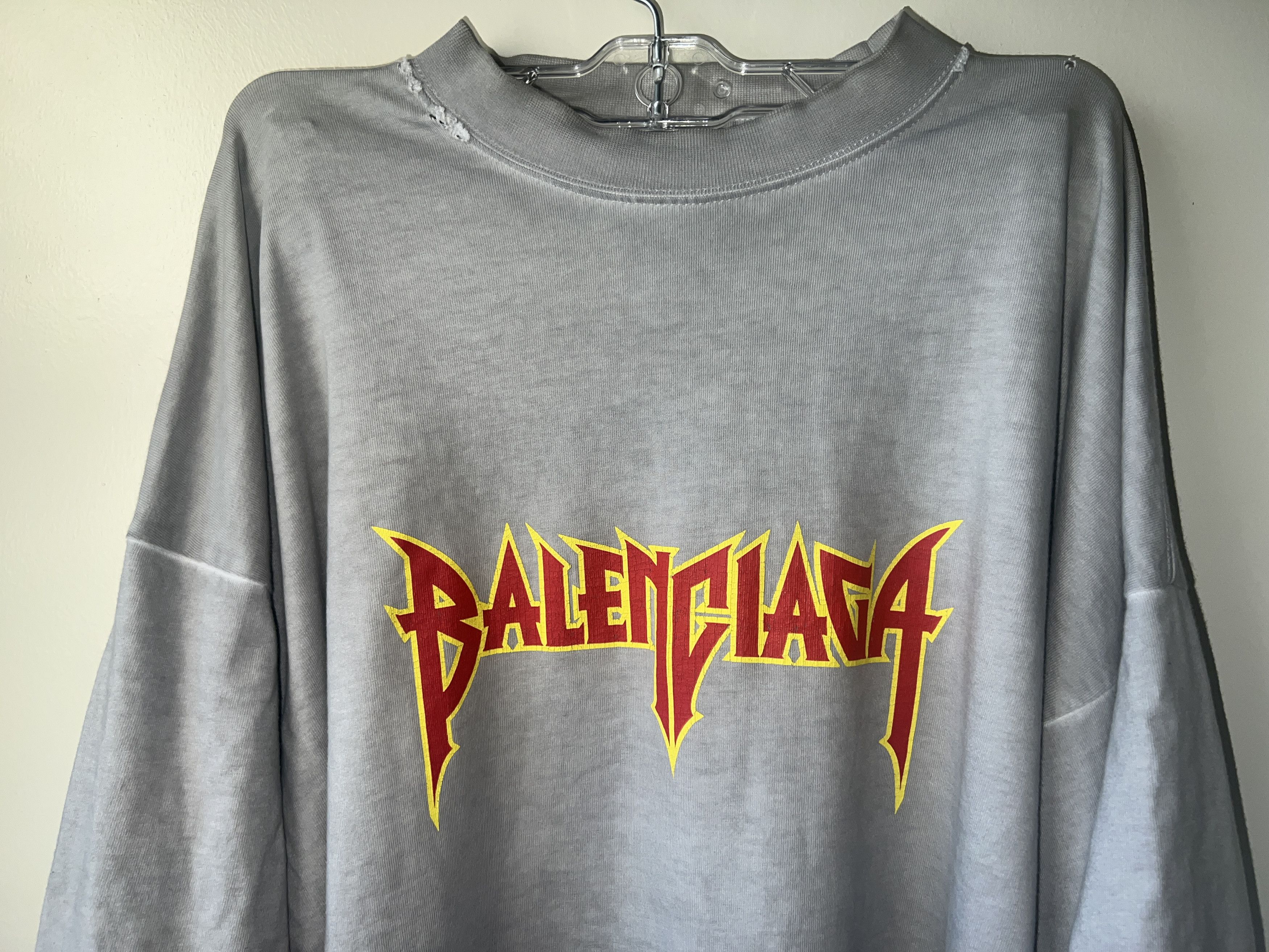 Balenciaga Balenciaga Metal Double Sleeves Logo T-shirt Size US M / EU 48-50 / 2 - 4 Thumbnail
