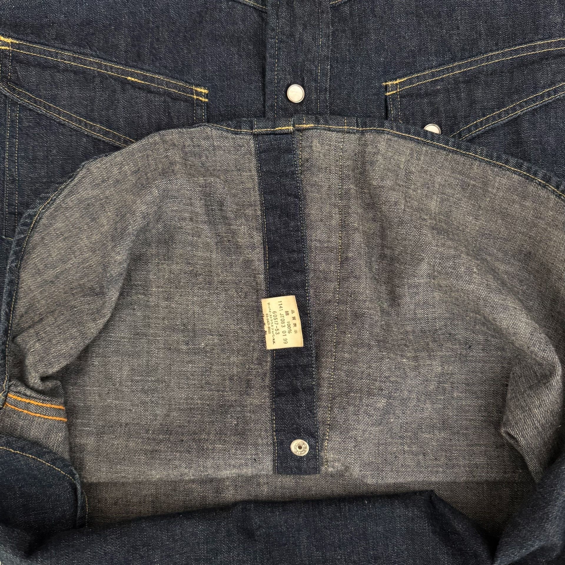 Levi's Vintage Clothing Levi's LVC Western Raw Denim Shirt Size US L / EU 52-54 / 3 - 7 Thumbnail