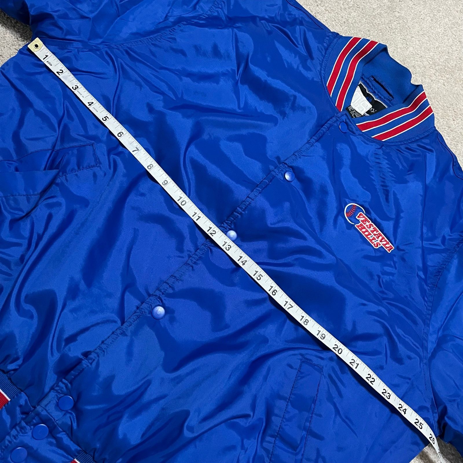Holloway Vintage Vestavia Hills Blue Satin Varsity Jacket XL Size US XL / EU 56 / 4 - 5 Thumbnail