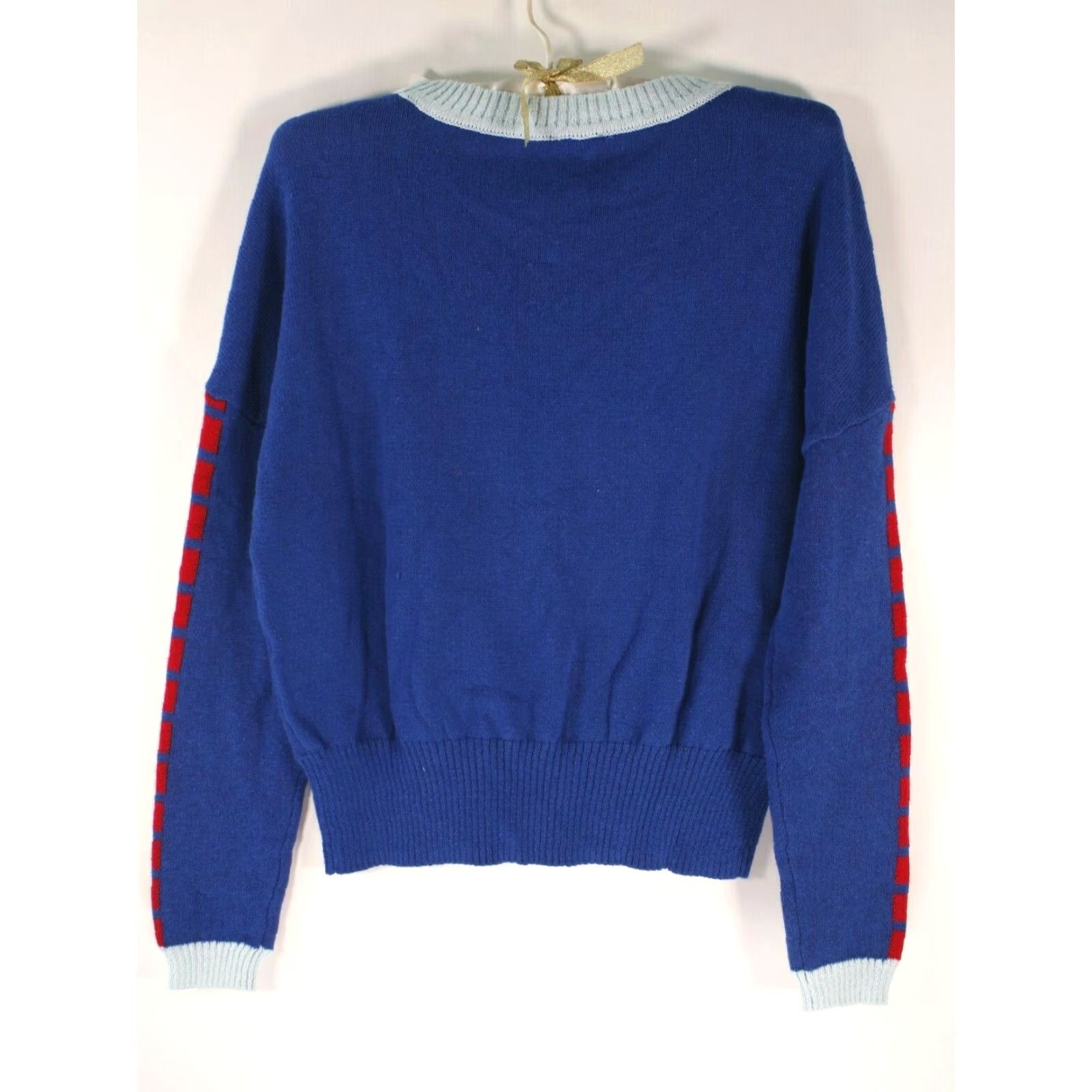 Star Wars Star Wars Sweater Womens Crew Neck Long Sleeve Fuzzy Navy Blue M Christmas Graphic Print Pullover Knit Logo Size M / US 6-8 / IT 42-44 - 5 Thumbnail