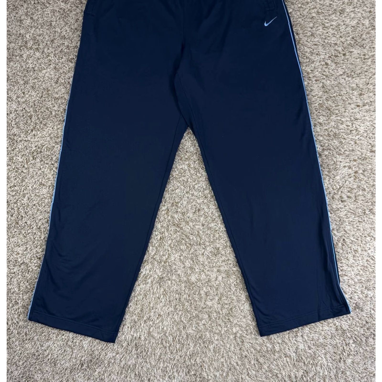 Nike VINTAGE Nike Track Pants Side Stripe Ankle Zip Navy Blue Large Mens Regular Size Size US 33 - 3 Thumbnail