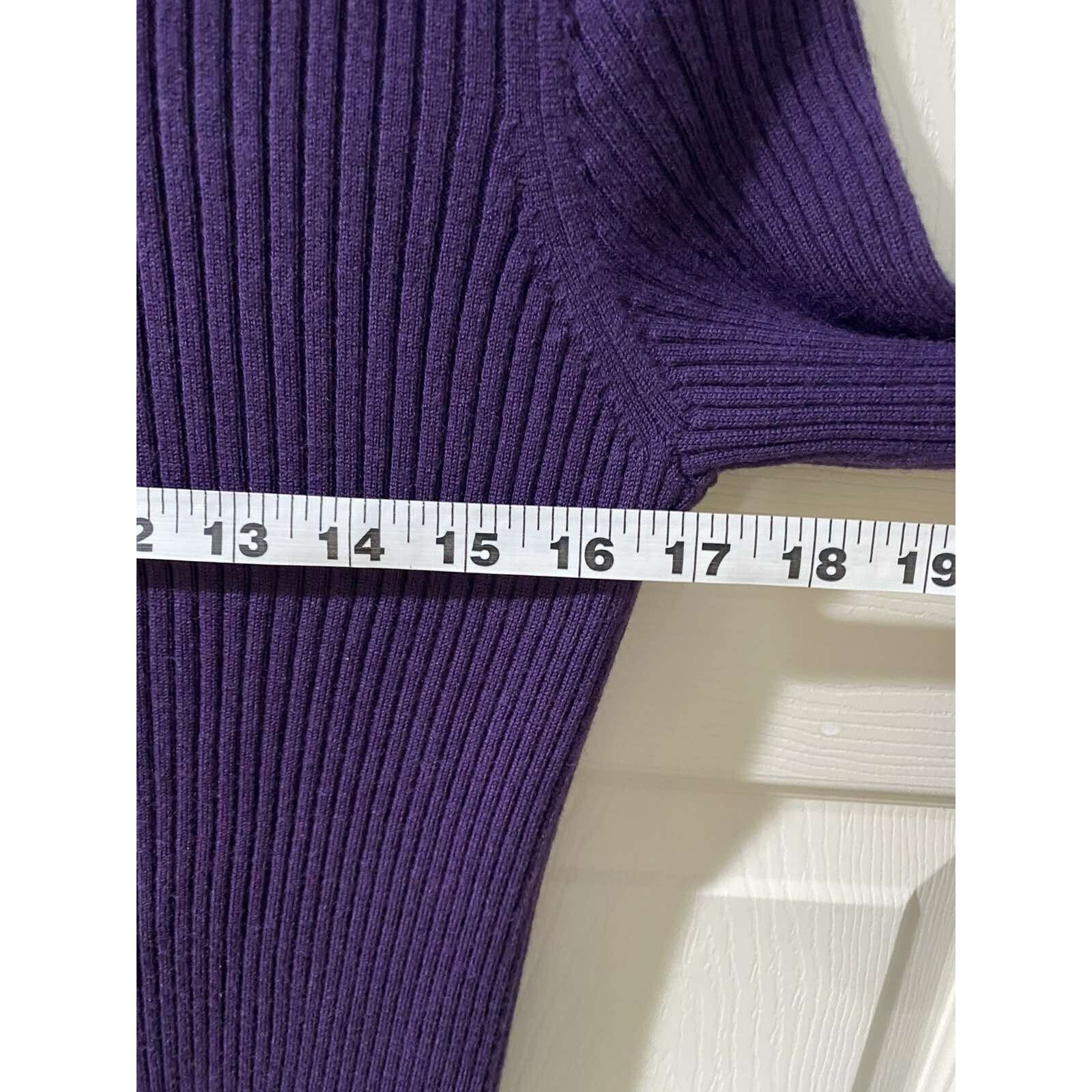 Banana Republic Banana Republic Merino wool Purple Cardigan butons M A001362 Size M / US 6-8 / IT 42-44 - 8 Thumbnail