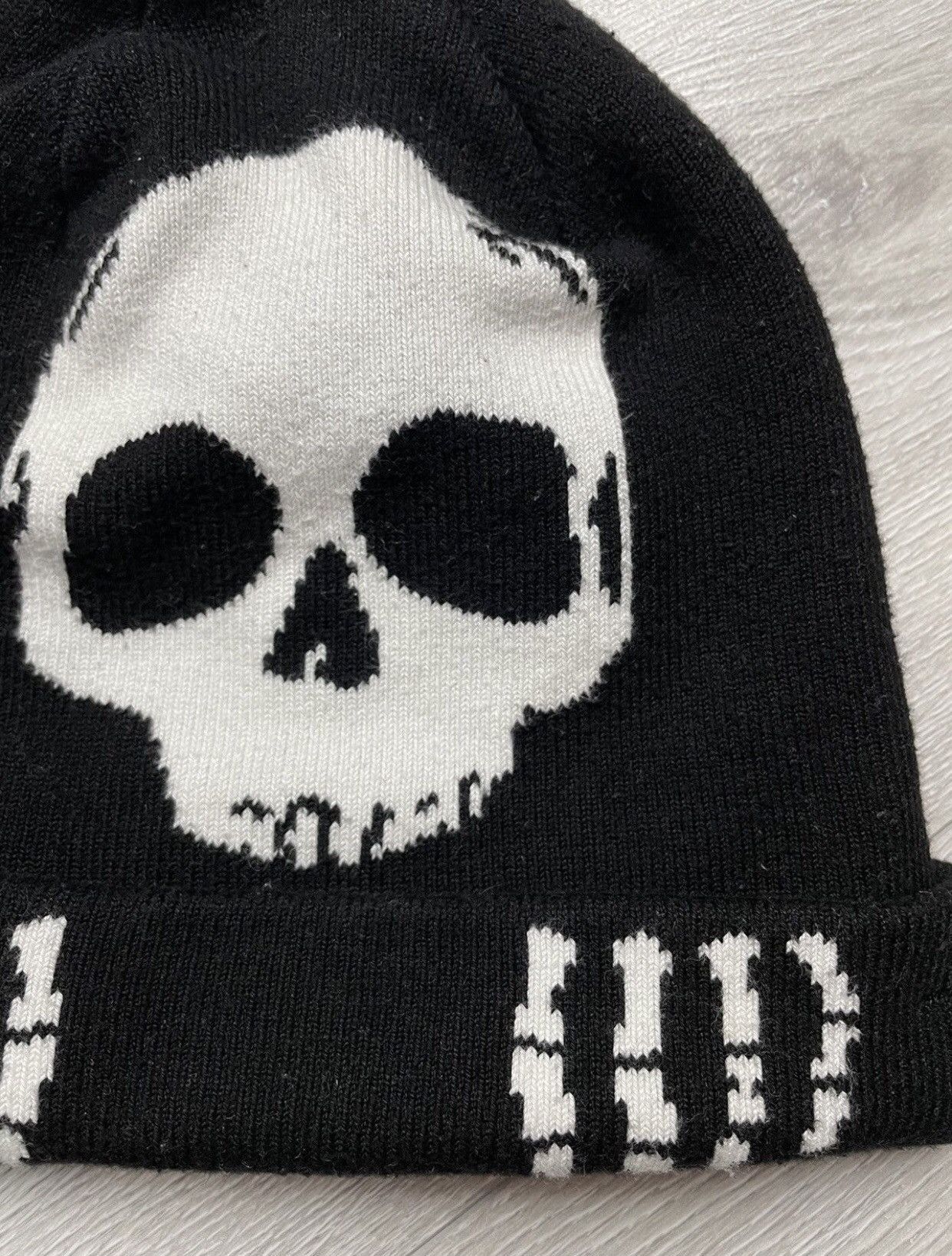 Vintage skeleton beanie hat Size ONE SIZE - 7 Thumbnail