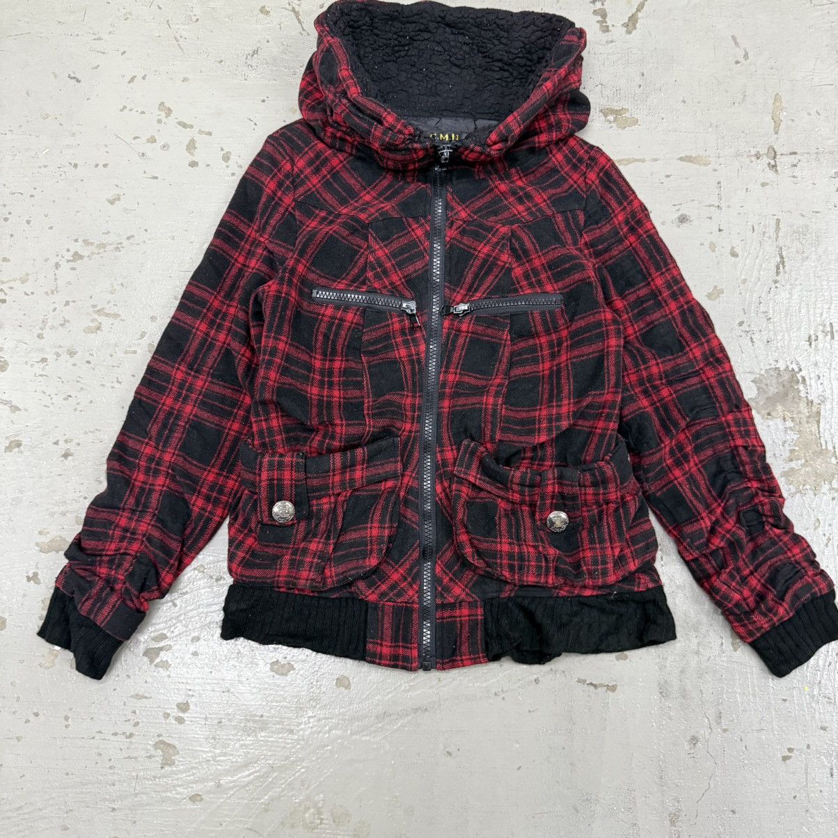 Beauty Beast Seditionaries Punk Gothic Tartan Red Sherpa Shearling Jacket Size US S / EU 44-46 / 1 - 5 Thumbnail