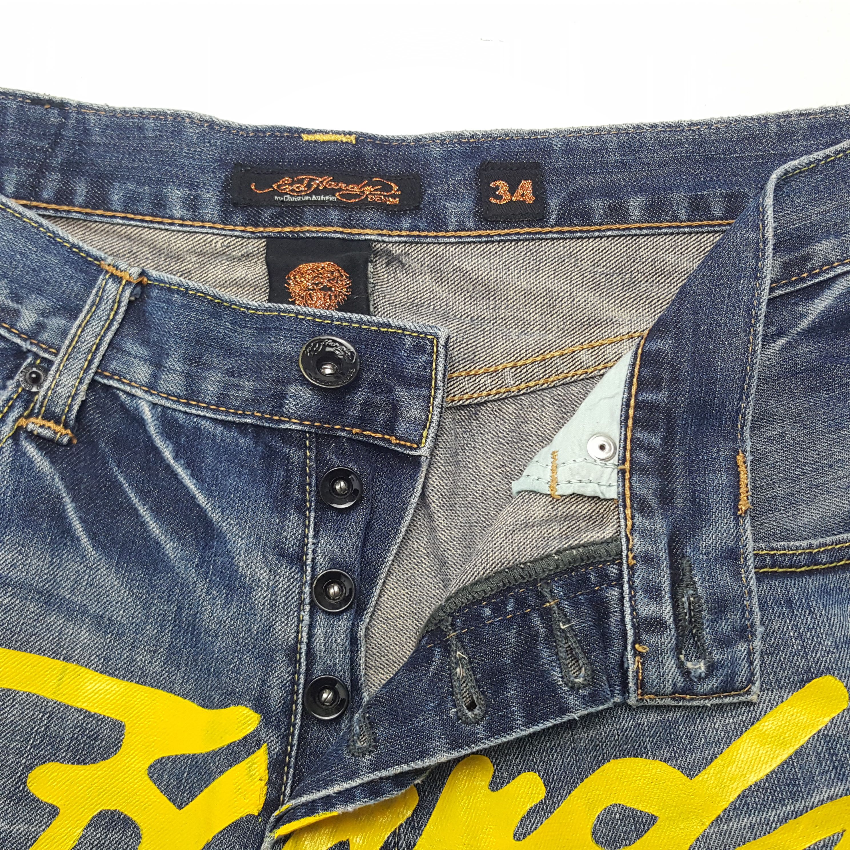 Ed Hardy × Vintage Vintage Ed Hardy Art Custom Rare Logo Denim Jeans Size US 33 - 12 Thumbnail