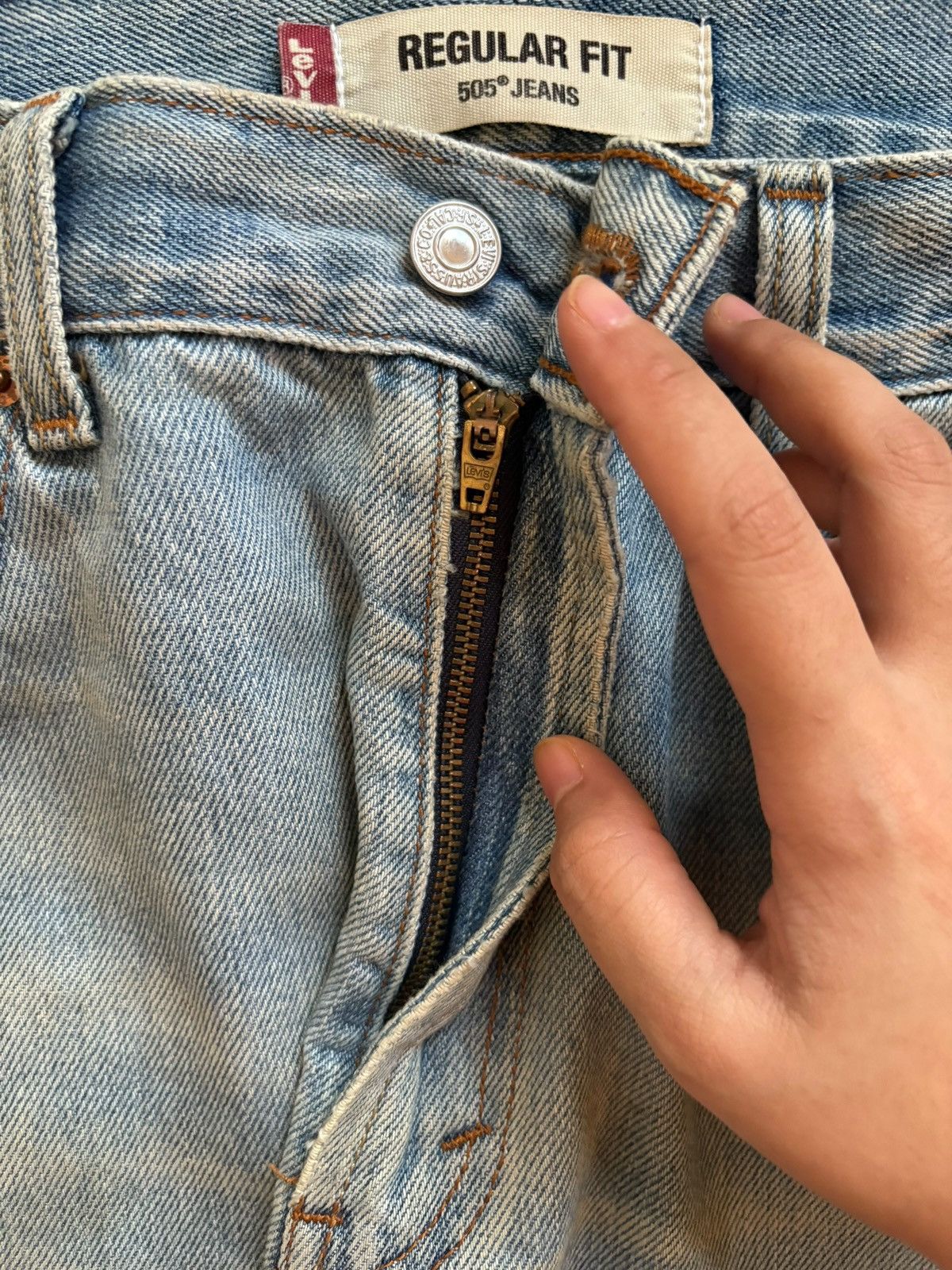 Levi's Vintage 90s Levis 505 Mud Wash Distressed Loose Baggy Jeans Size US 34 / EU 50 - 3 Thumbnail