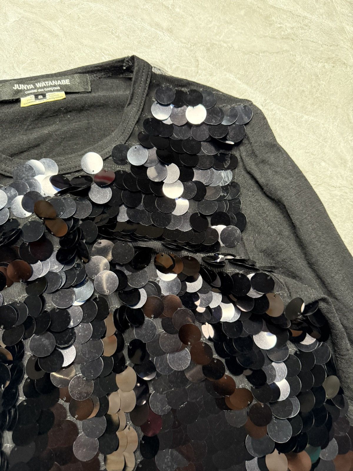 Junya Watanabe Junya Watanabe Wool Mesh Sequin Attached Sweatshirt Size US S / EU 44-46 / 1 - 6 Thumbnail