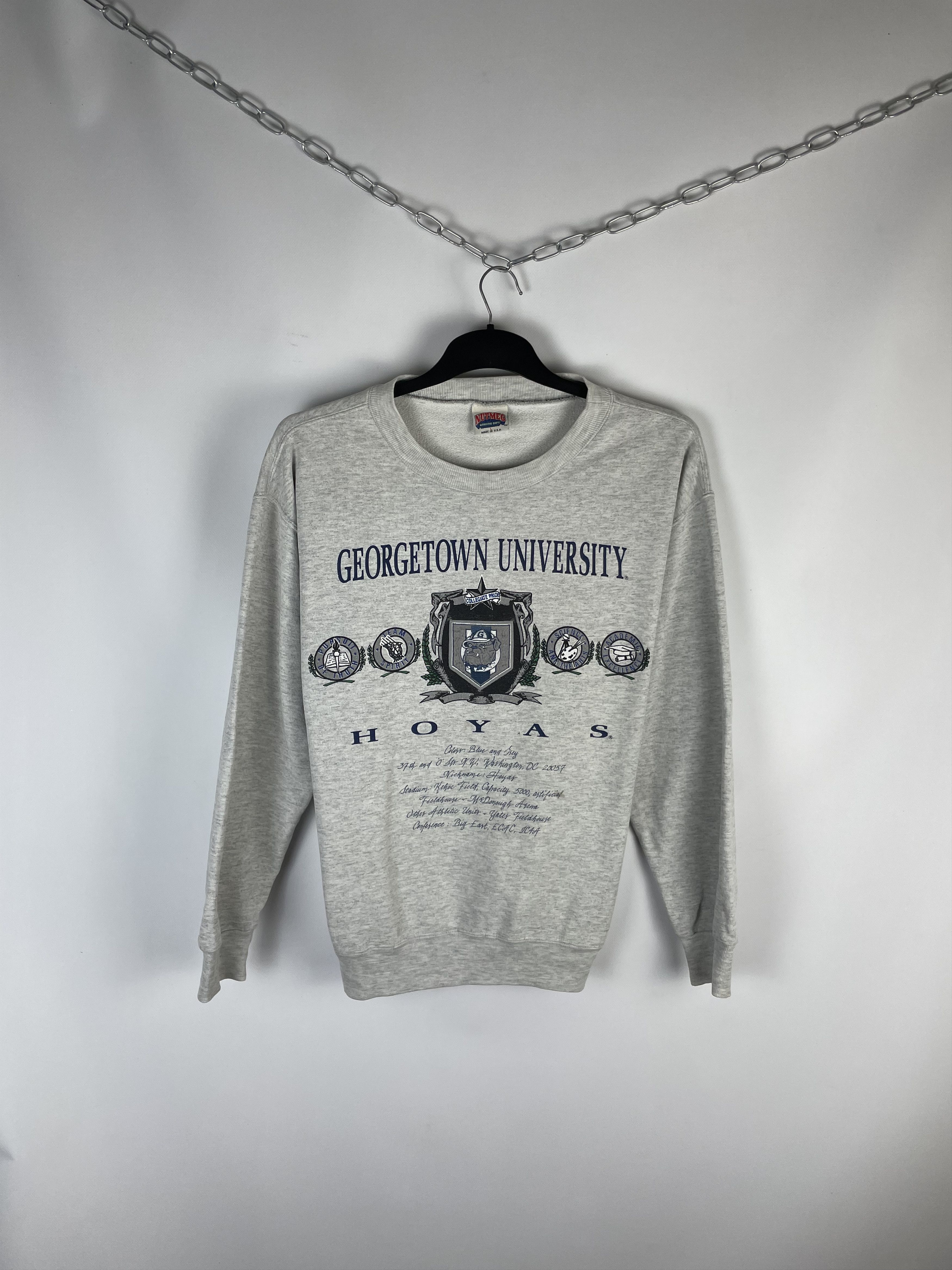 Vintage Vintage Georgetown College Sweatshirt Crewneck Size US L / EU 52-54 / 3 - 1 Thumbnail