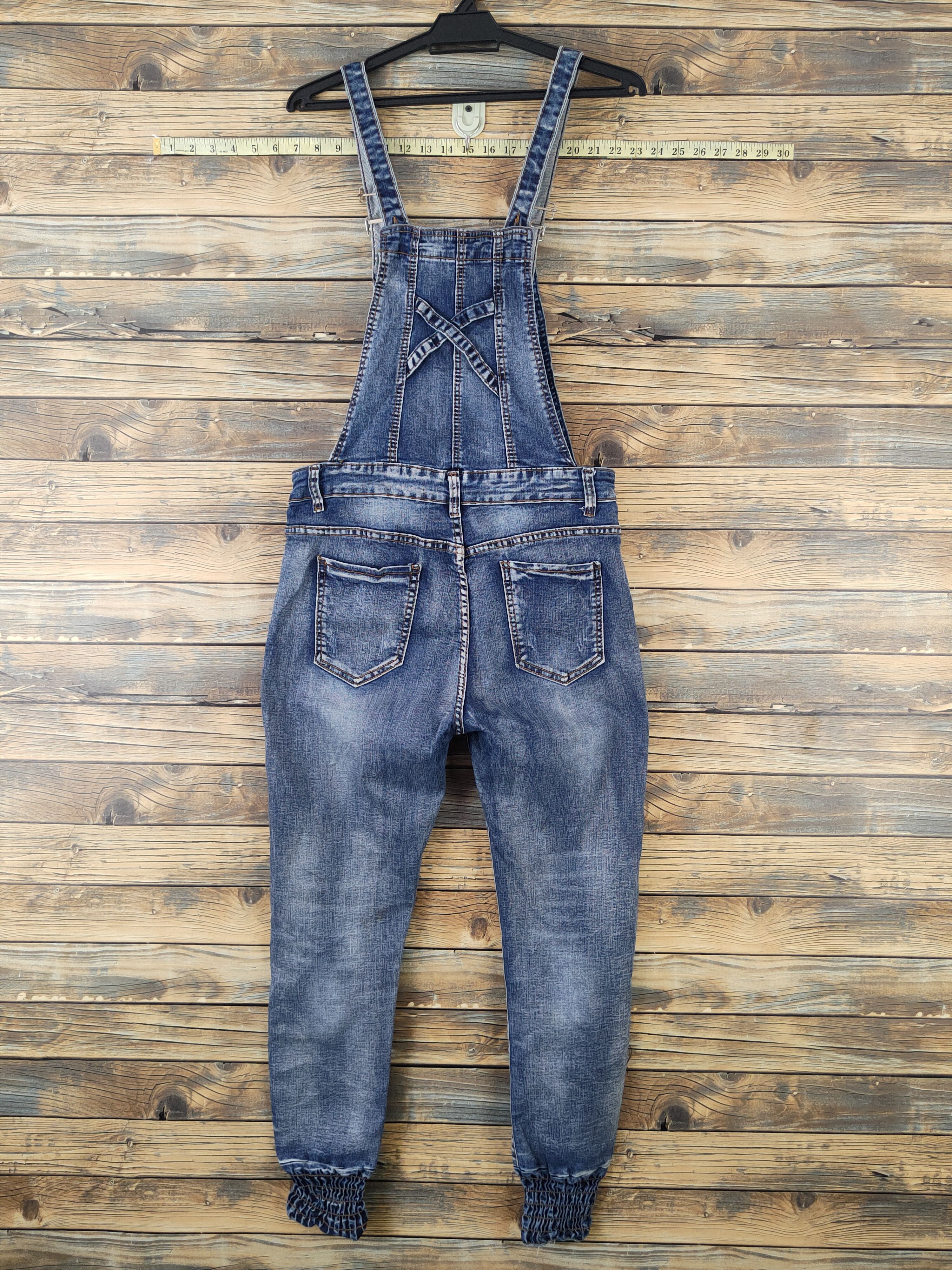 Japanese Brand × Vintage Kurt Cobain design 💥Japanese Brand Blue Denim Jumpsuits Size 32" / US 10 / IT 46 - 11 Thumbnail