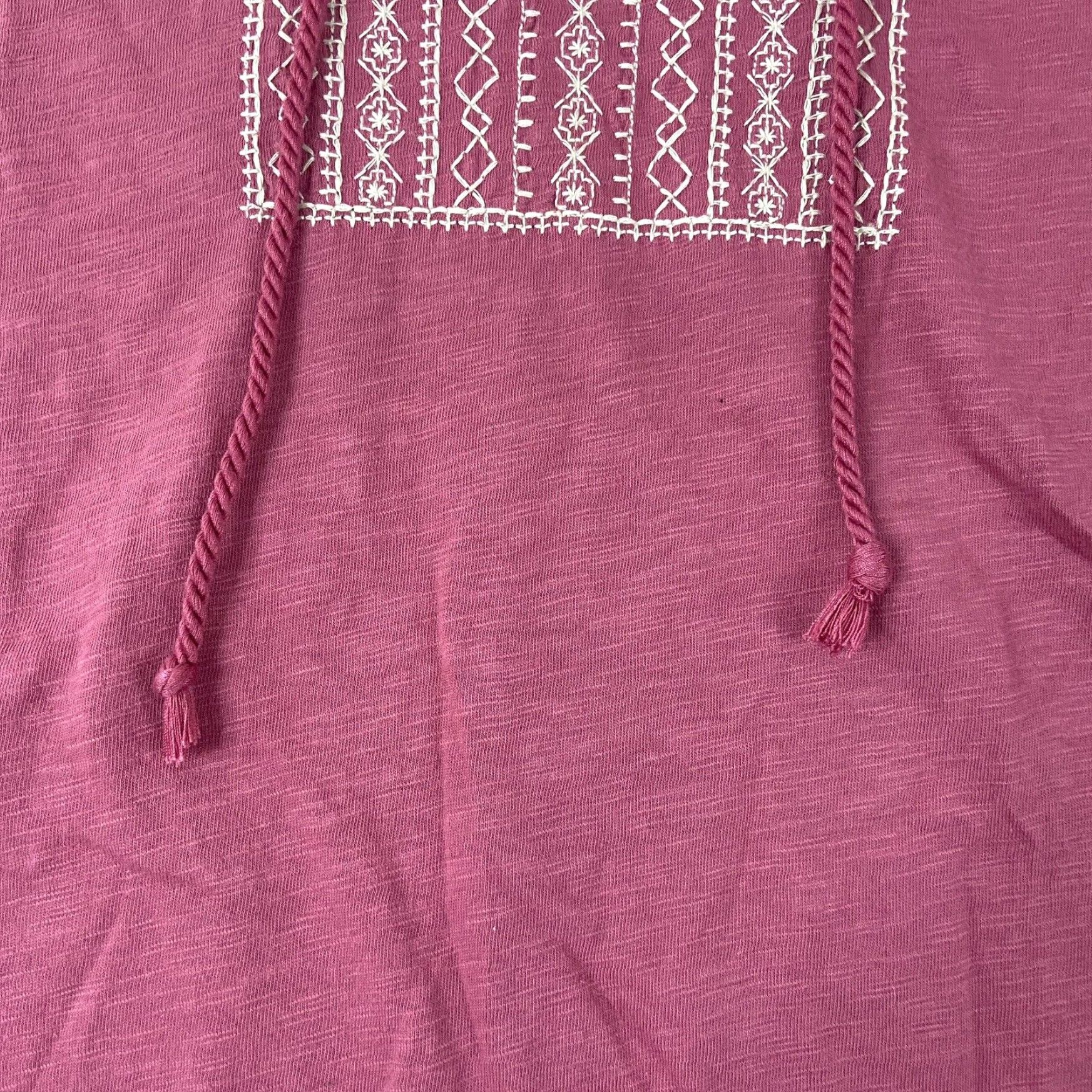 Vintage St John's Bay Women's Blouse Large Pink With Ties Embroidery Size L / US 10 / IT 46 - 5 Thumbnail