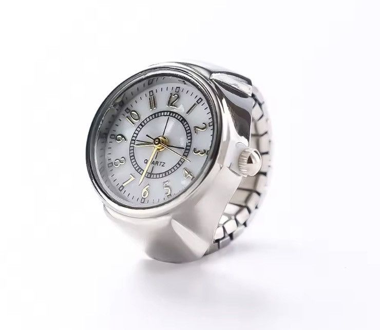 Jewelry Minimalist Quartz Watch Ring - Flexible Stretch Band Size ONE SIZE - 3 Thumbnail