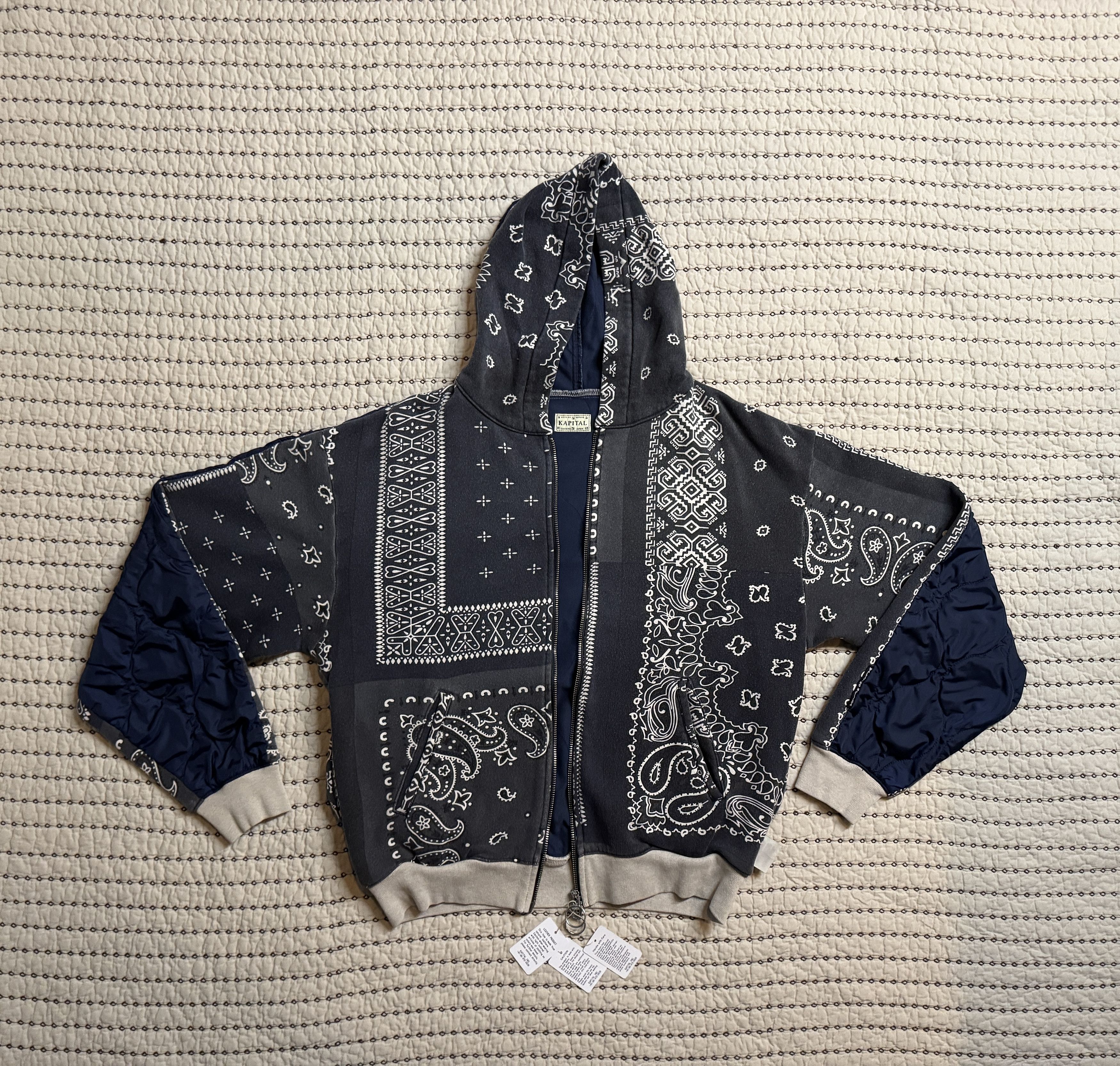 Kapital KAPITAL FLEECE BANDANA PRINT BIVOUAC HOODED SWEATSHIRT SZ 3 Size US L / EU 52-54 / 3 - 3 Thumbnail