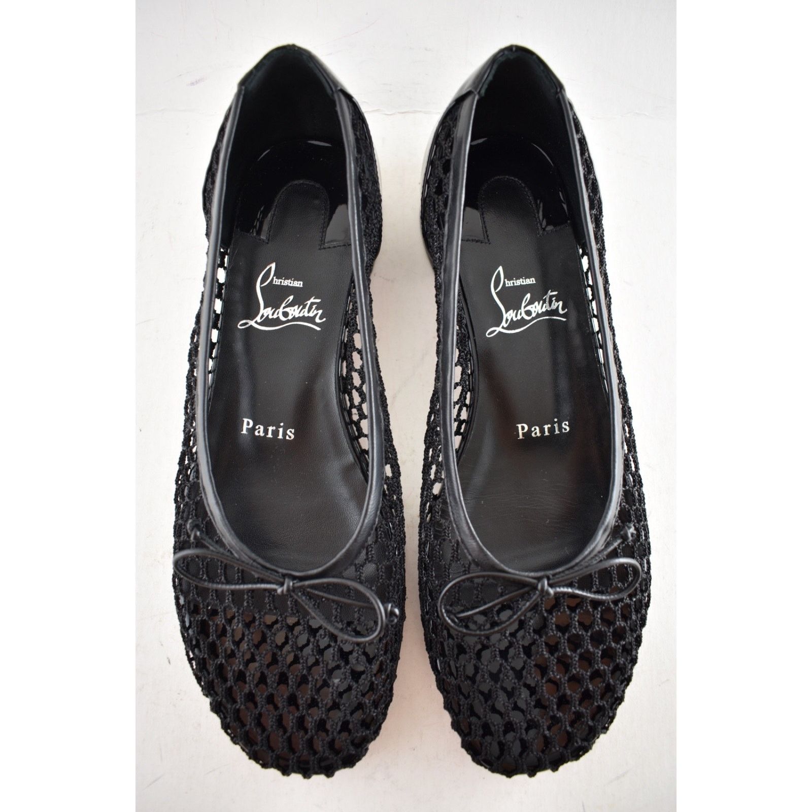 Christian Louboutin Christian Louboutin Sweetie Jane Mesh Flat Black Patent Size US 9.5 / IT 39.5 - 16 Thumbnail