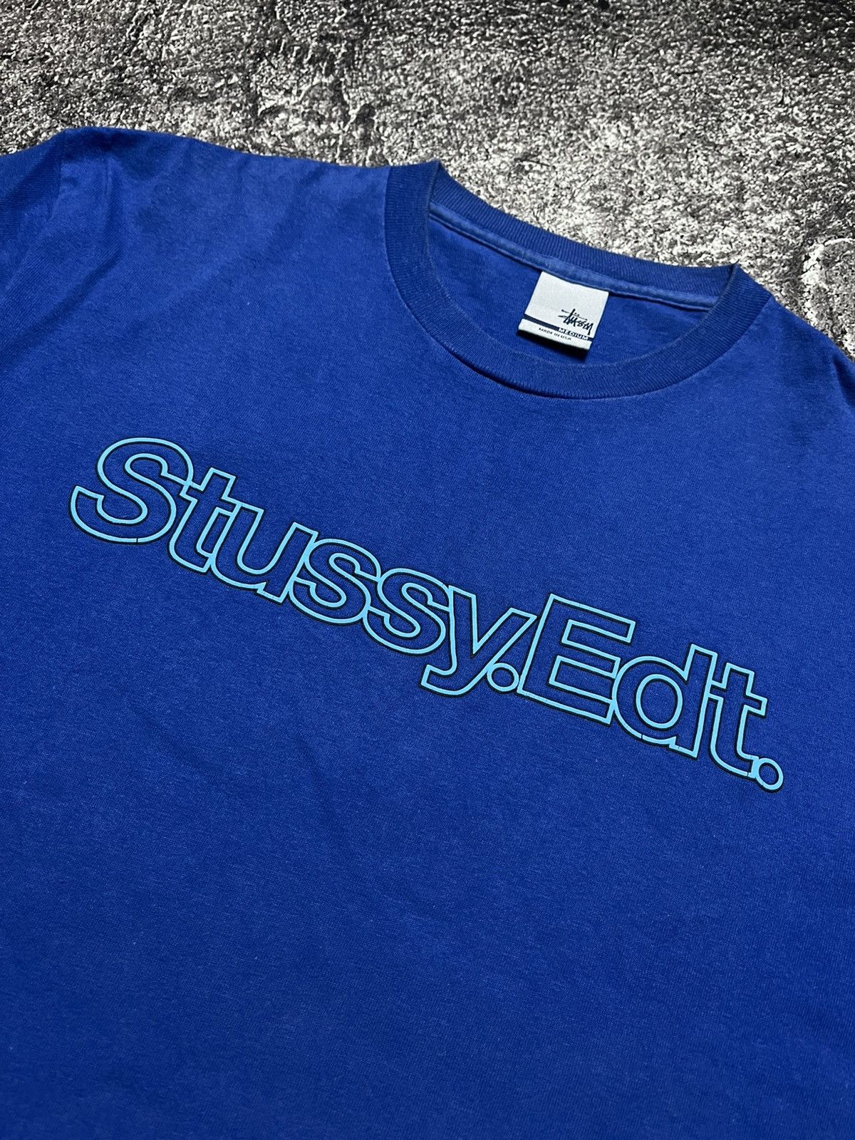 Stussy Vintage Stussy EDT Rare Blue T-Shirts Size US M / EU 48-50 / 2 - 2 Thumbnail