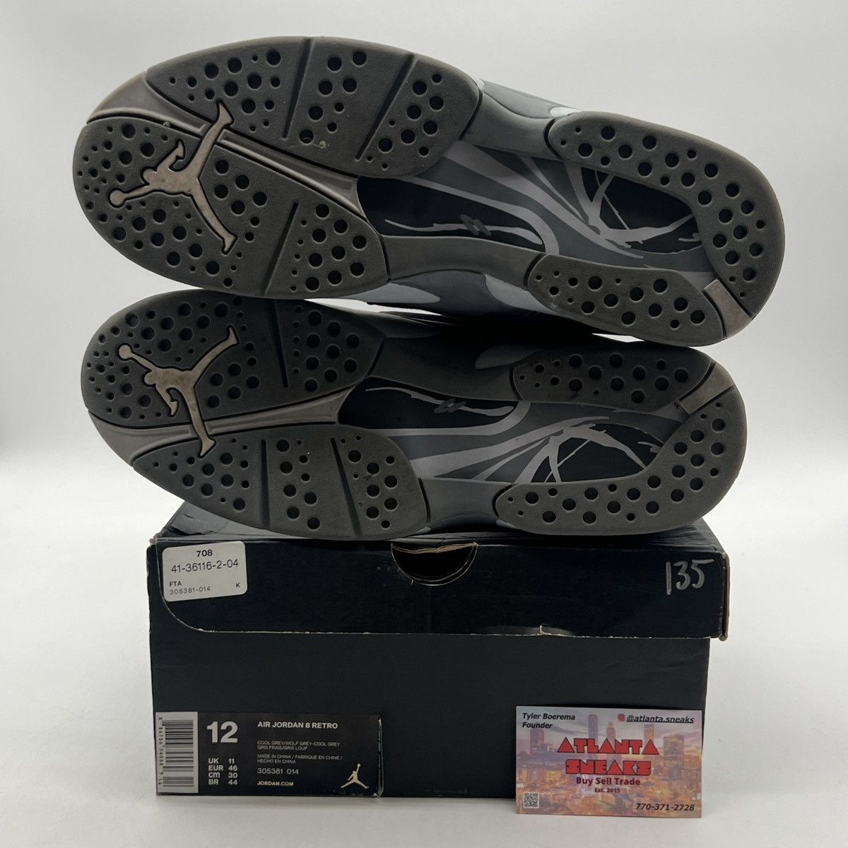 Jordan Brand Air Jordan 8 cool grey Size US 12 / EU 45 - 8 Thumbnail