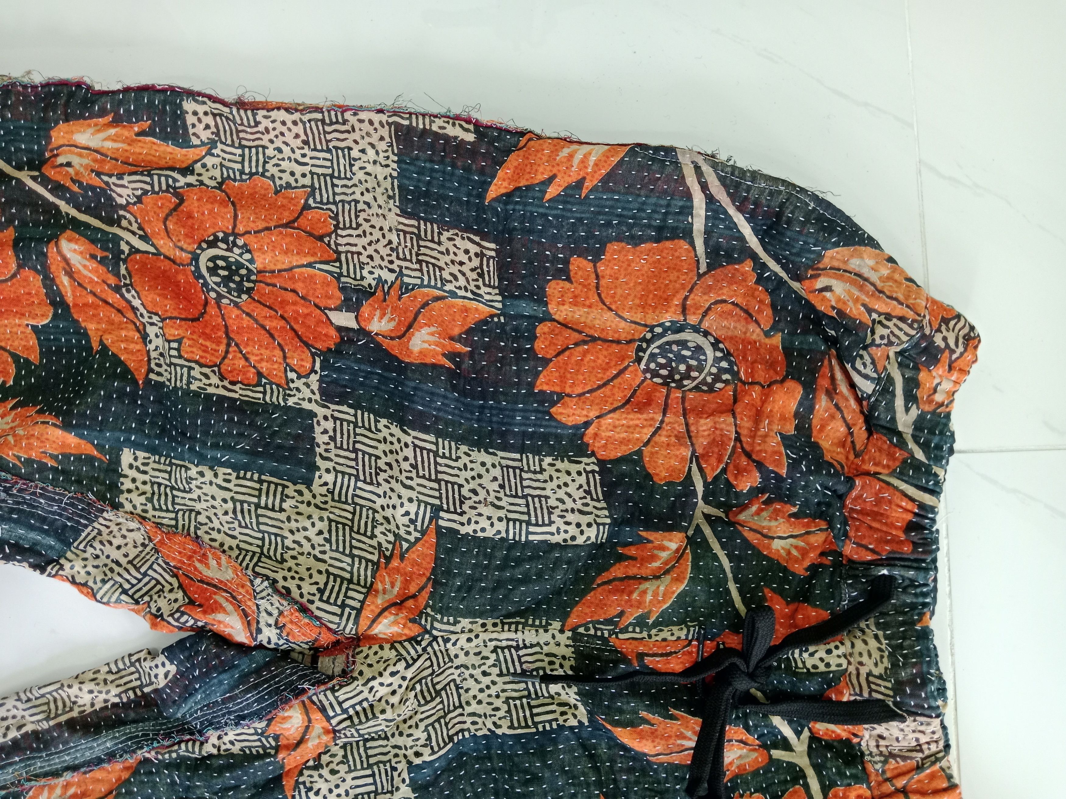 Japanese Brand Native Works Pants Inspired Kapital Style Sashiko Flower Mot Size US 33 - 7 Thumbnail