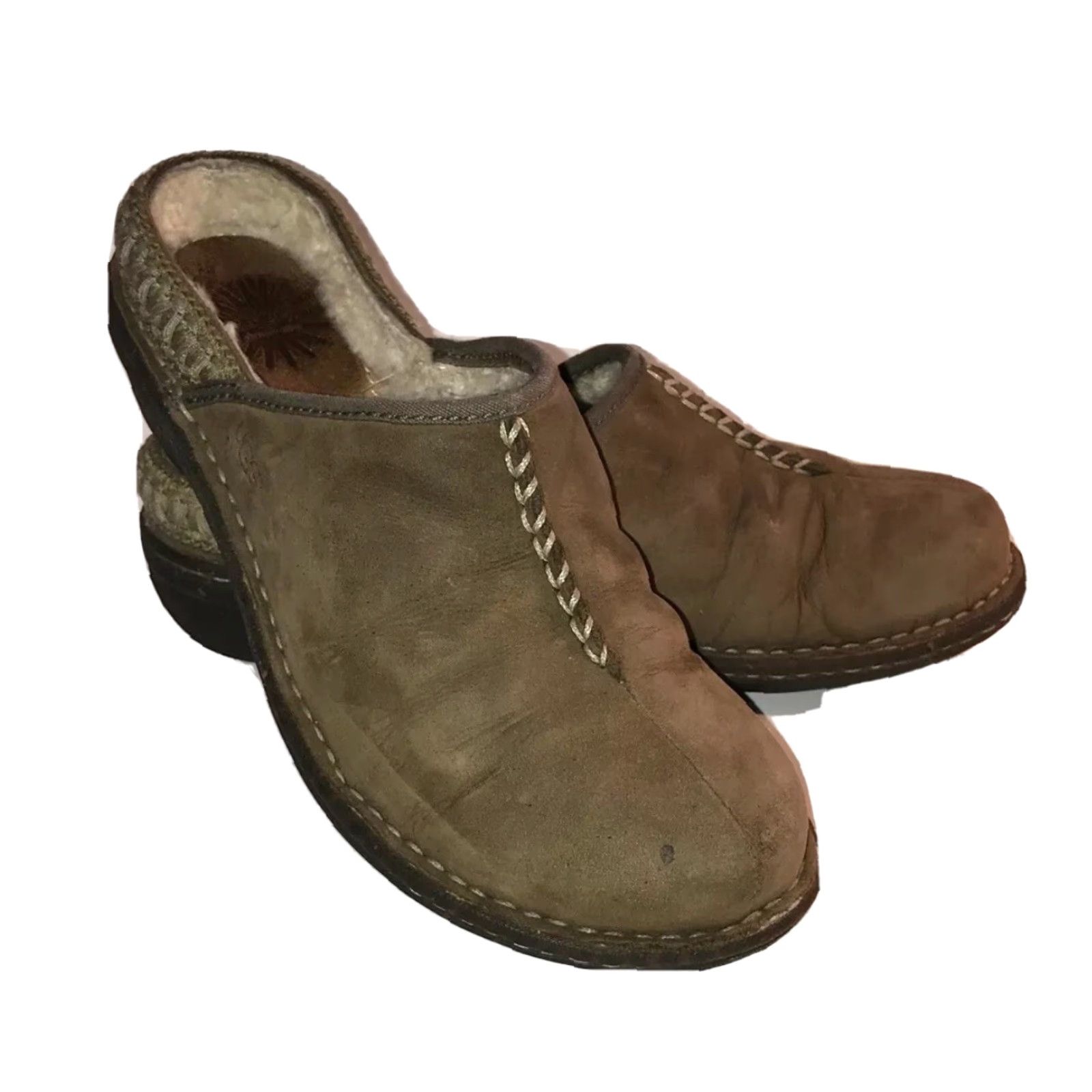 Ugg UGG Australia Mules Womens Slip On Lined Sheepskin Suede Flat BrownUS7 EU38 UK5.5 Casual Outdoor Womens Mules Size US 5.5 / IT 35.5 - 3 Thumbnail