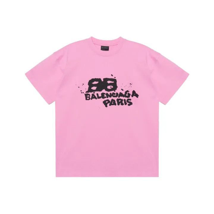 Balenciaga Balenciaga Hand Drawn Logo Pink T-Shirt 0079-2507 Size XS / US 0-2 / IT 36-38 - 1 Thumbnail