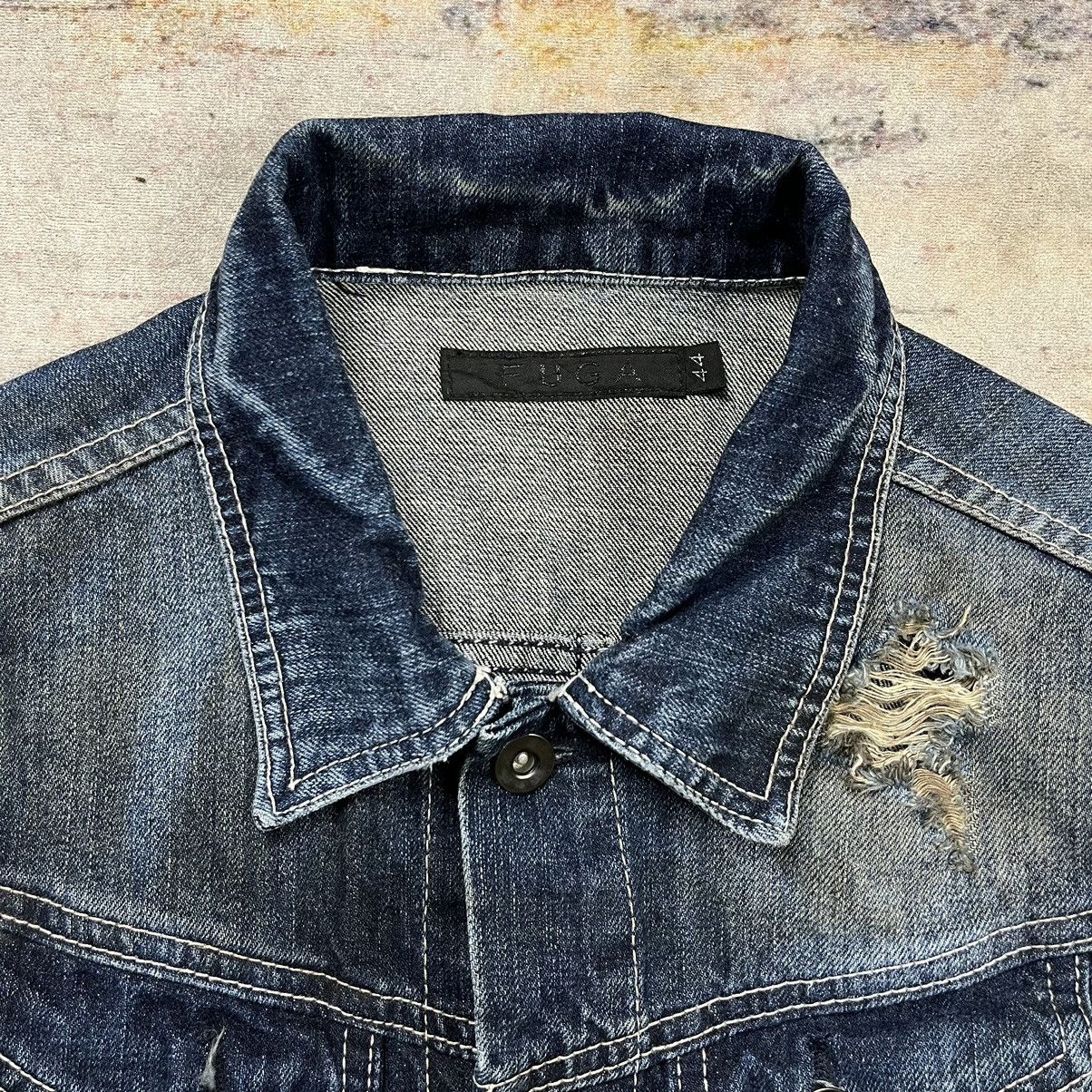 GOSTAR DE FUGA × If Six Was Nine × Le Grande Bleu (L.G.B.) Fuga washed distressed denim jacket Size US XS / EU 42 / 0 - 6 Thumbnail