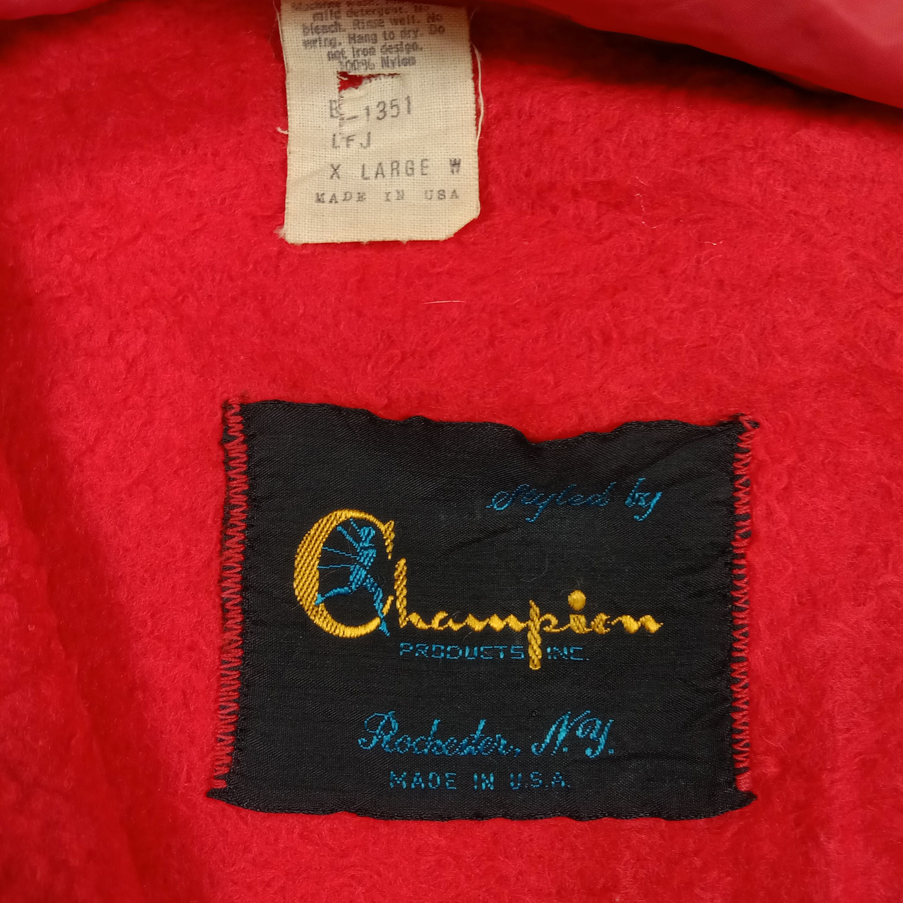 Champion 70s Champion Red Berkeley Bears Coach Jacket C274N9 Size US XXL / EU 58 / 5 - 5 Thumbnail