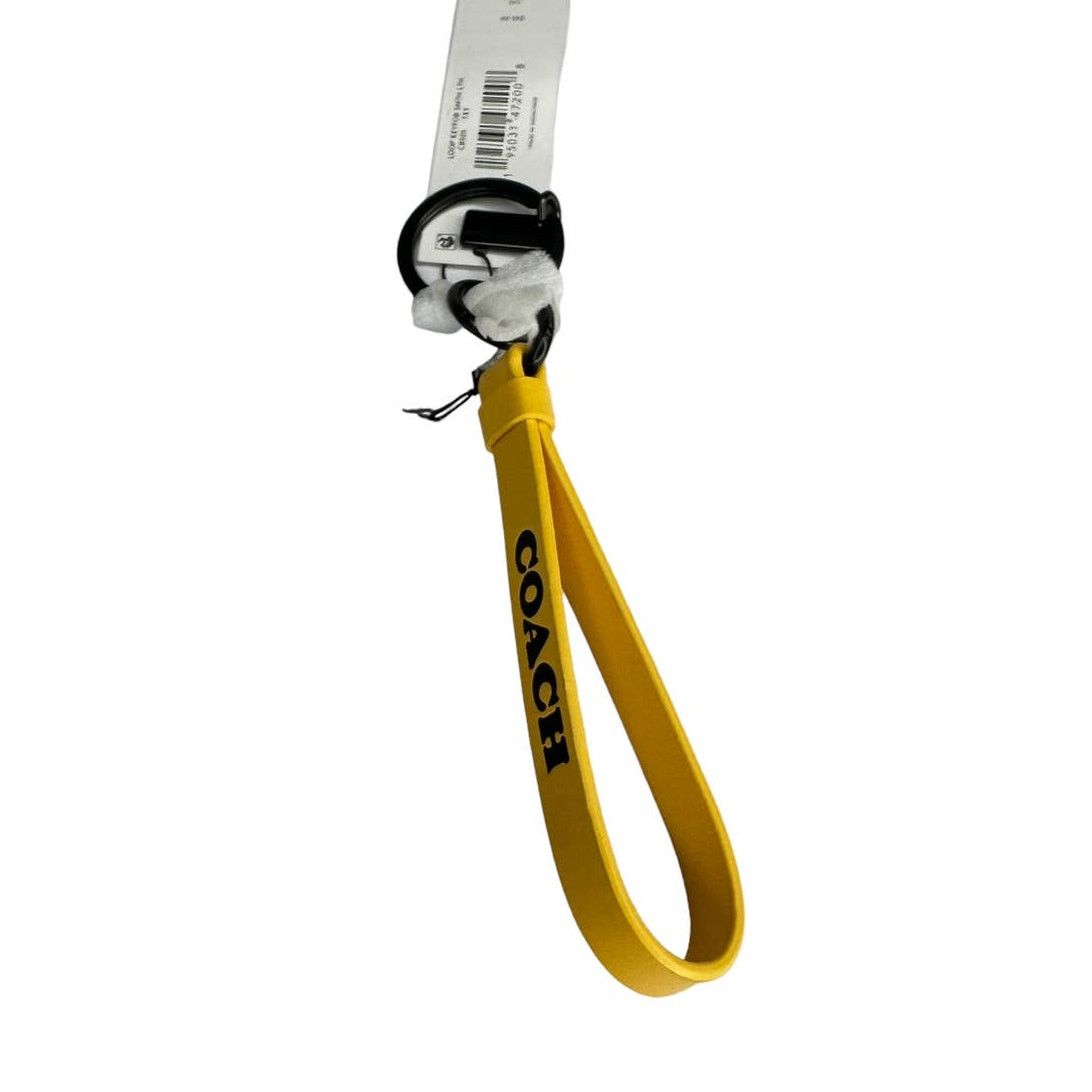 Coach Coach Loop Key FOB Attached split key ring Canary / Black Size ONE SIZE - 6 Thumbnail