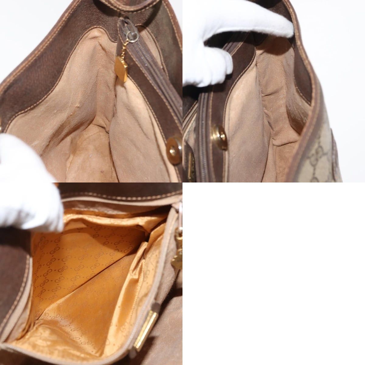 Gucci GUCCI GG Supreme Shoulder Bag Pvc Leather Beige Size ONE SIZE - 13 Thumbnail