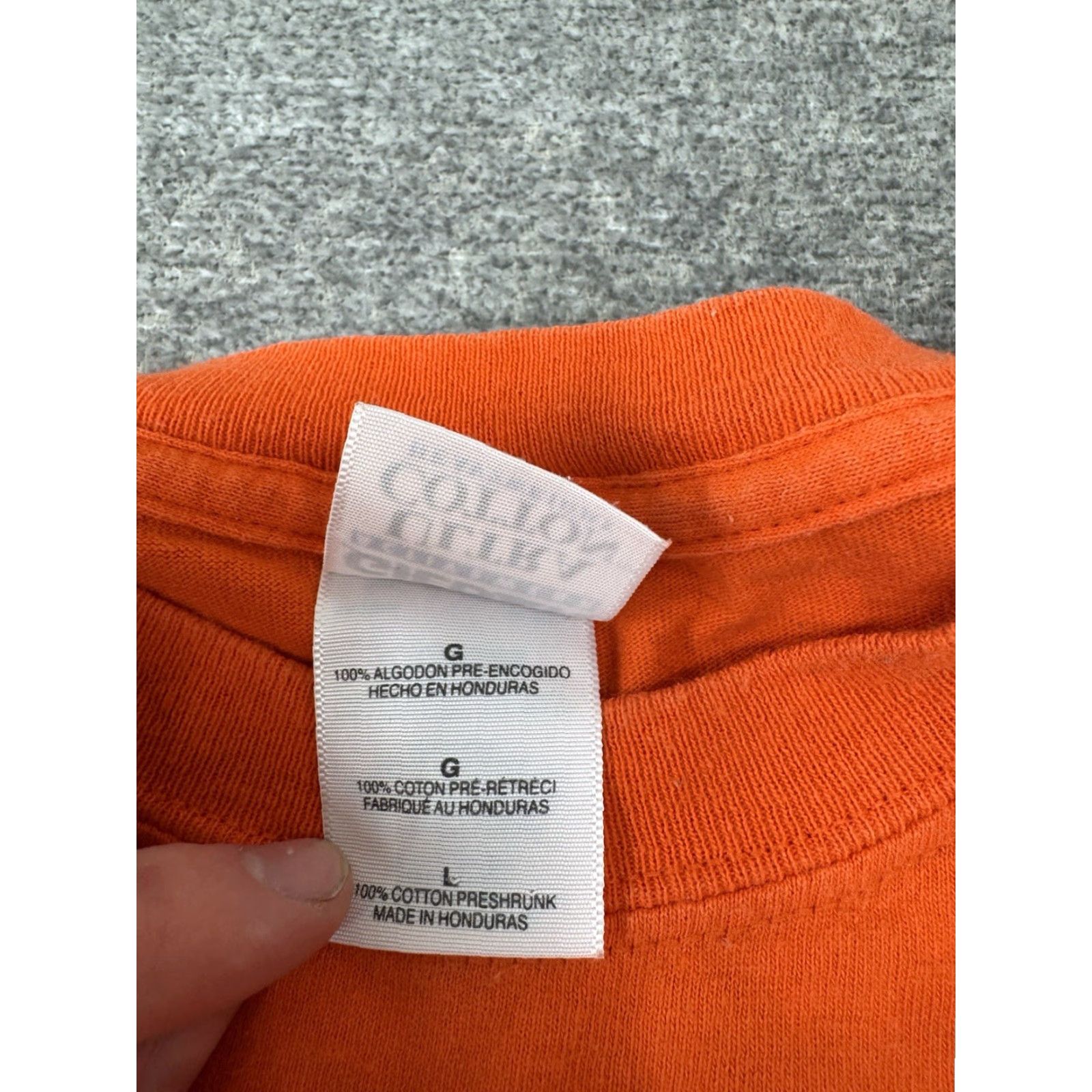 Gildan VINTAGE Gildan Shirt University Miami Hurricanes Orange Adult L Crew Neck Short Sleeve Cotton Mens Size US L / EU 52-54 / 3 - 3 Thumbnail