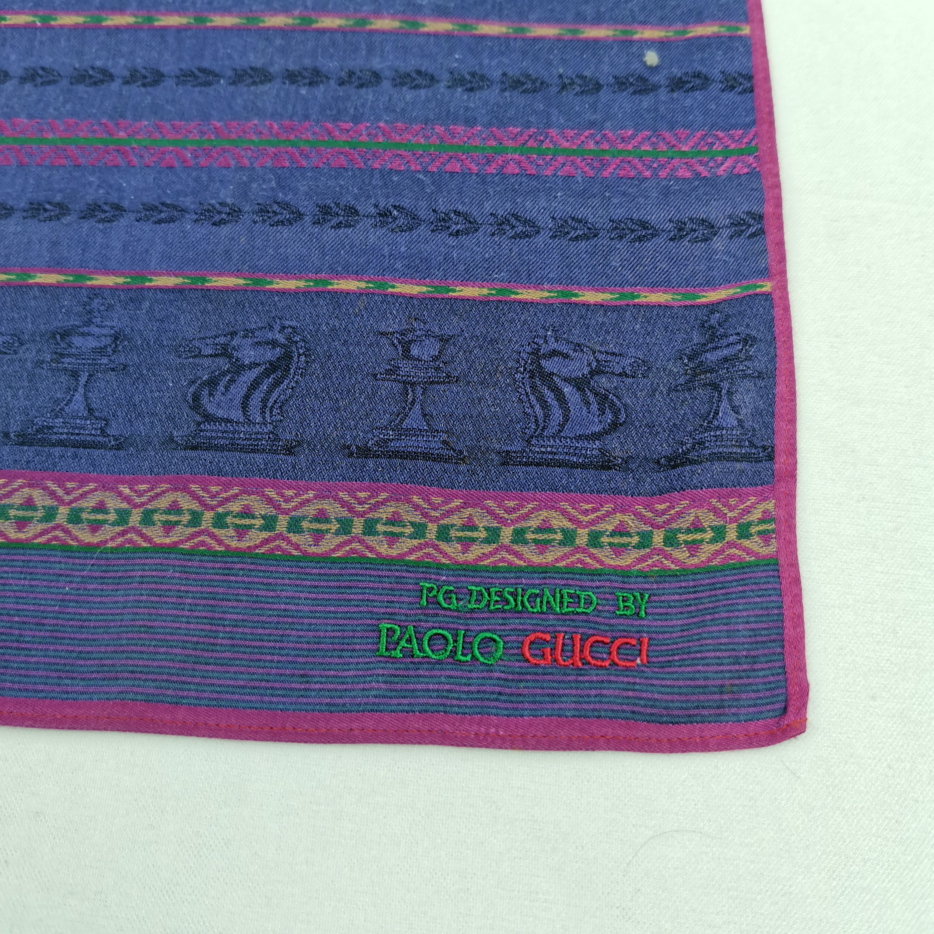 Paolo Gucci Vintage Paolo Gucci Handkerchief Neckerchief Bandana Size ONE SIZE - 3 Thumbnail