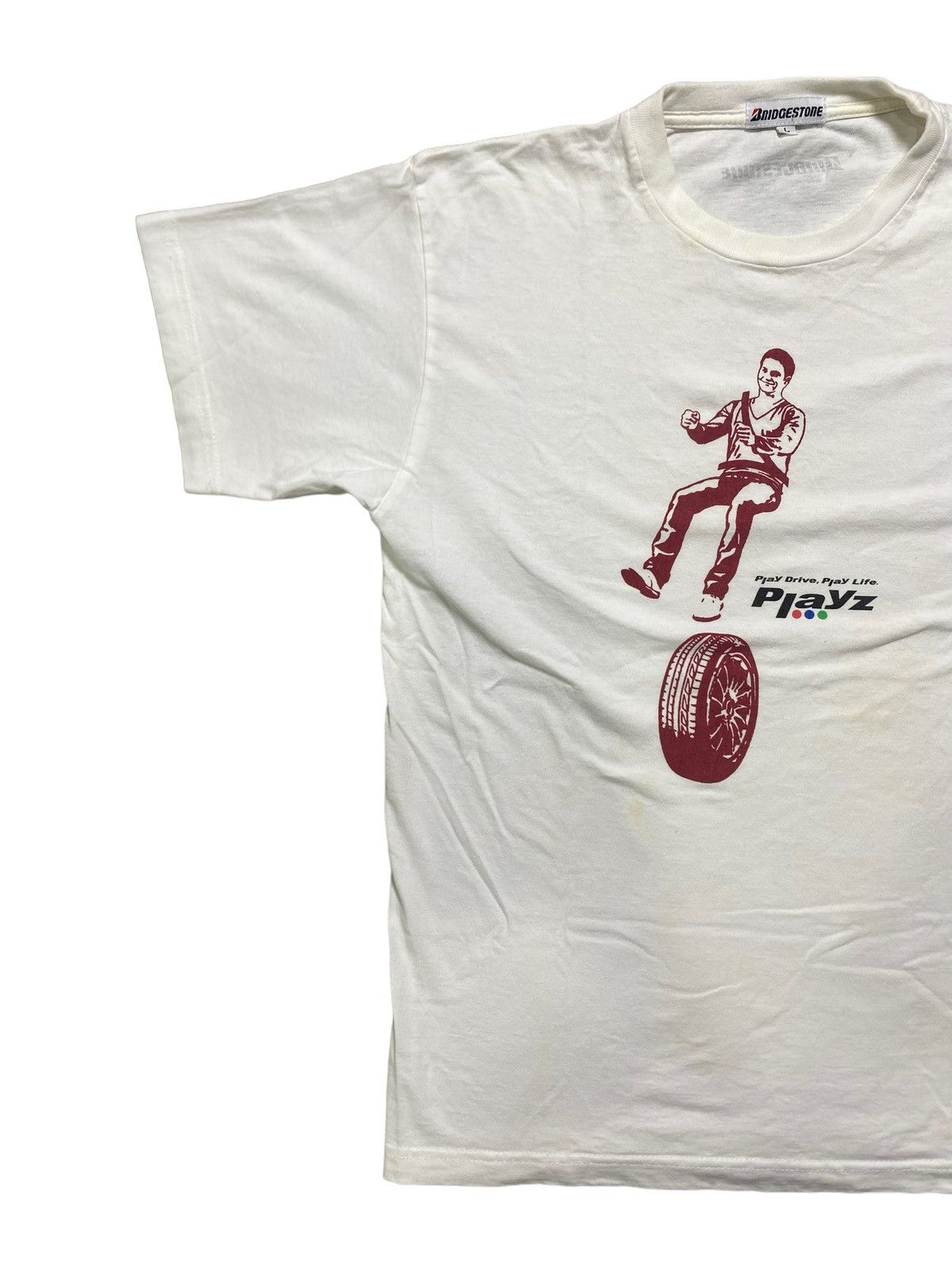 Vintage VINTAGE BRIDGESTONE PLAYZ PLAY DRIVE PLAY LIFE TEE Size US S / EU 44-46 / 1 - 3 Thumbnail