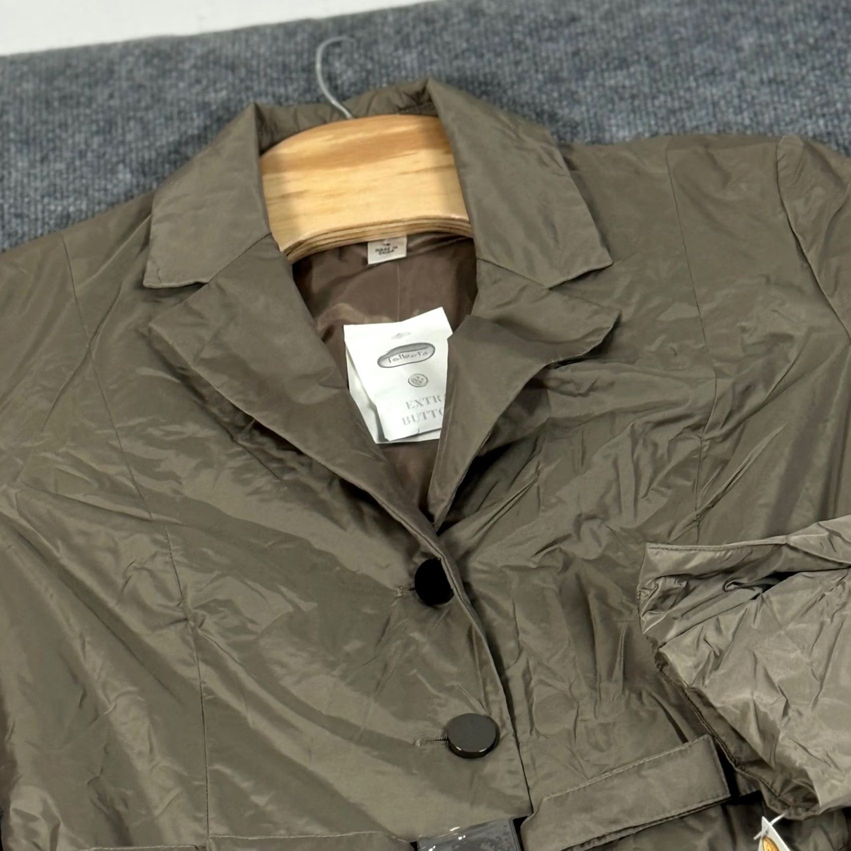 Talbots VINTAGE Talbots Petites 16P Belted Blazer Jacket Lightweight Fall Coat Outerwear NWT Size XXL / US 16-18 / IT 52-54 - 2 Thumbnail