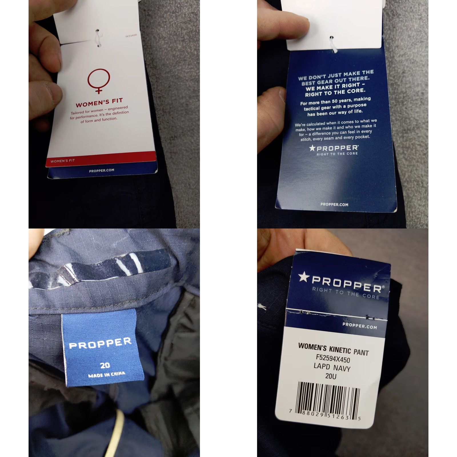 Propper Propper Kinetic Pants Womens 20 unhemmed Navy Blue Cargo Tactical Rip Stop Pants Womens 20 Navy Blues Cargo Rip Stop Size 42" / US 20 - 8 Thumbnail