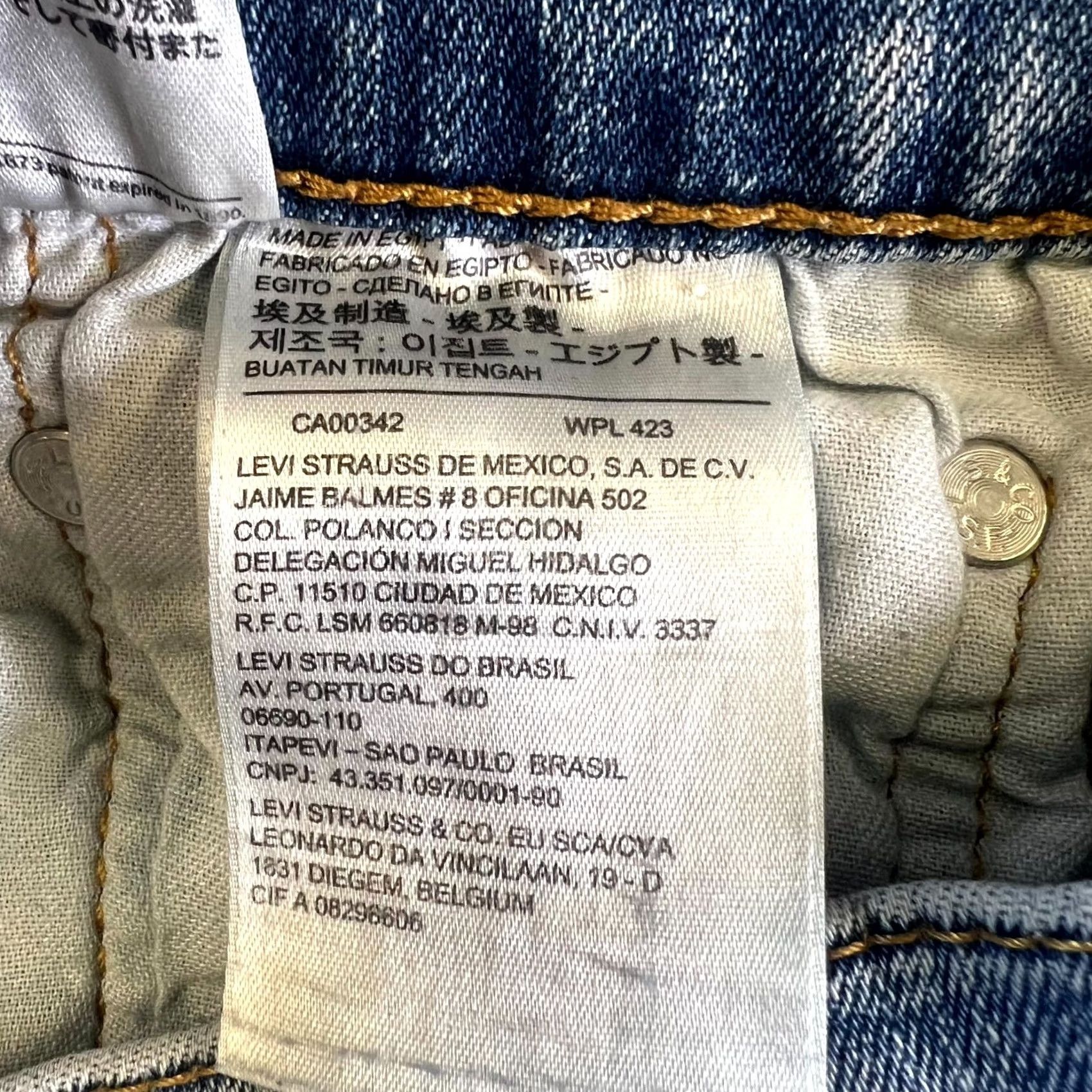 Levi's Levi's Jeans Mens 33x32 Blue Denim Medium Wash Straight Leg Zip Fly Jeans Size US 33 - 7 Thumbnail
