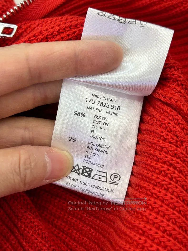 Givenchy Givenchy Red and Silver Dual-Zip Irregular Knit Sweater Size US M / EU 48-50 / 2 - 6 Thumbnail
