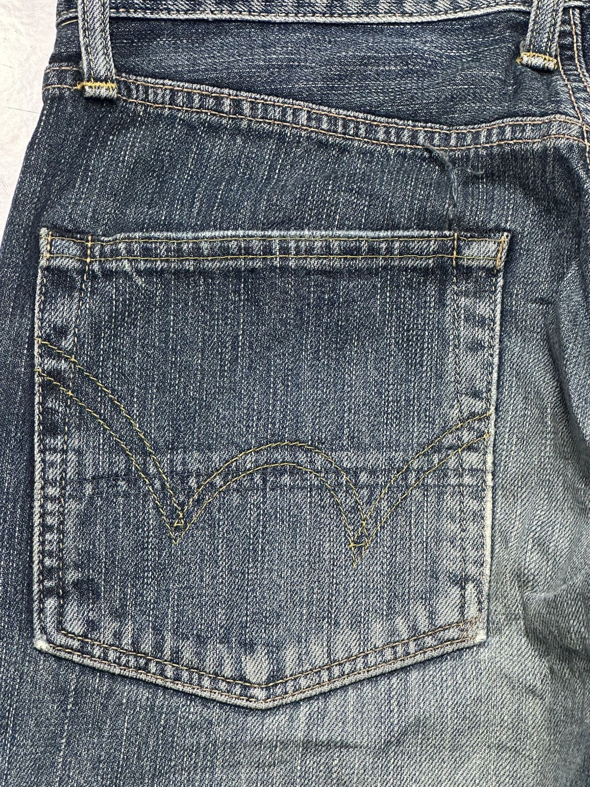 Edwin Vintage Insane Edwin 505z Orange Tab Selvedge Straight Jeans Size US 30 / EU 46 - 7 Thumbnail