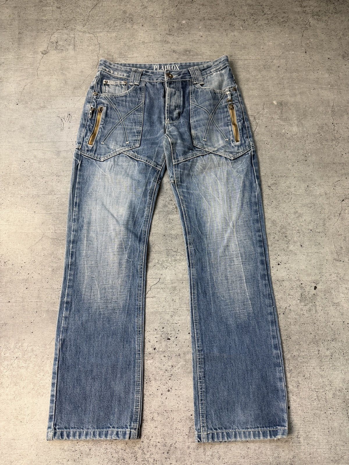 Tornado Mart Tornado mart flared pants vintage washed blue 90’s y2k jeans Size US 33 - 1 Thumbnail