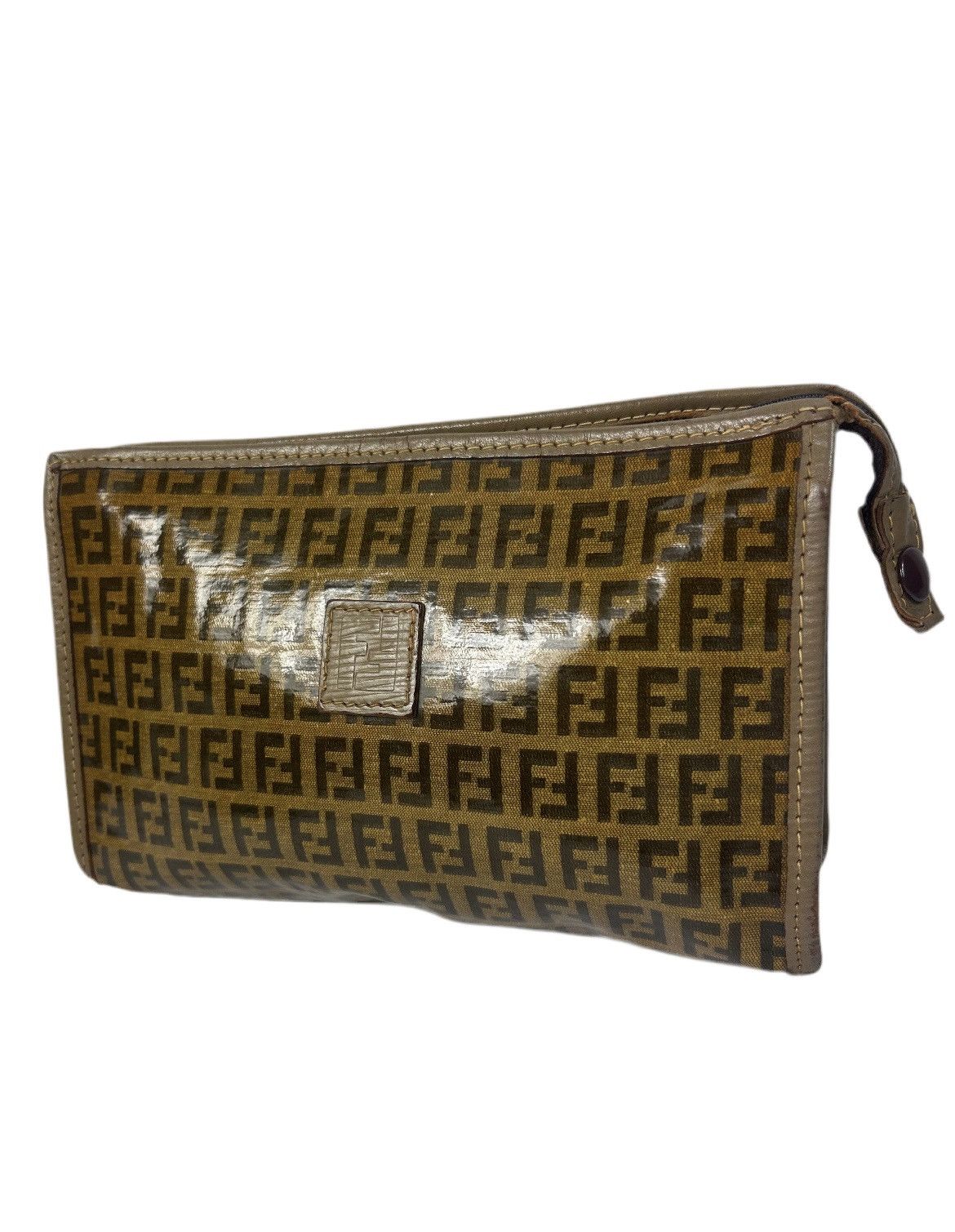 Fendi Zucca Monogram Clutch Bag