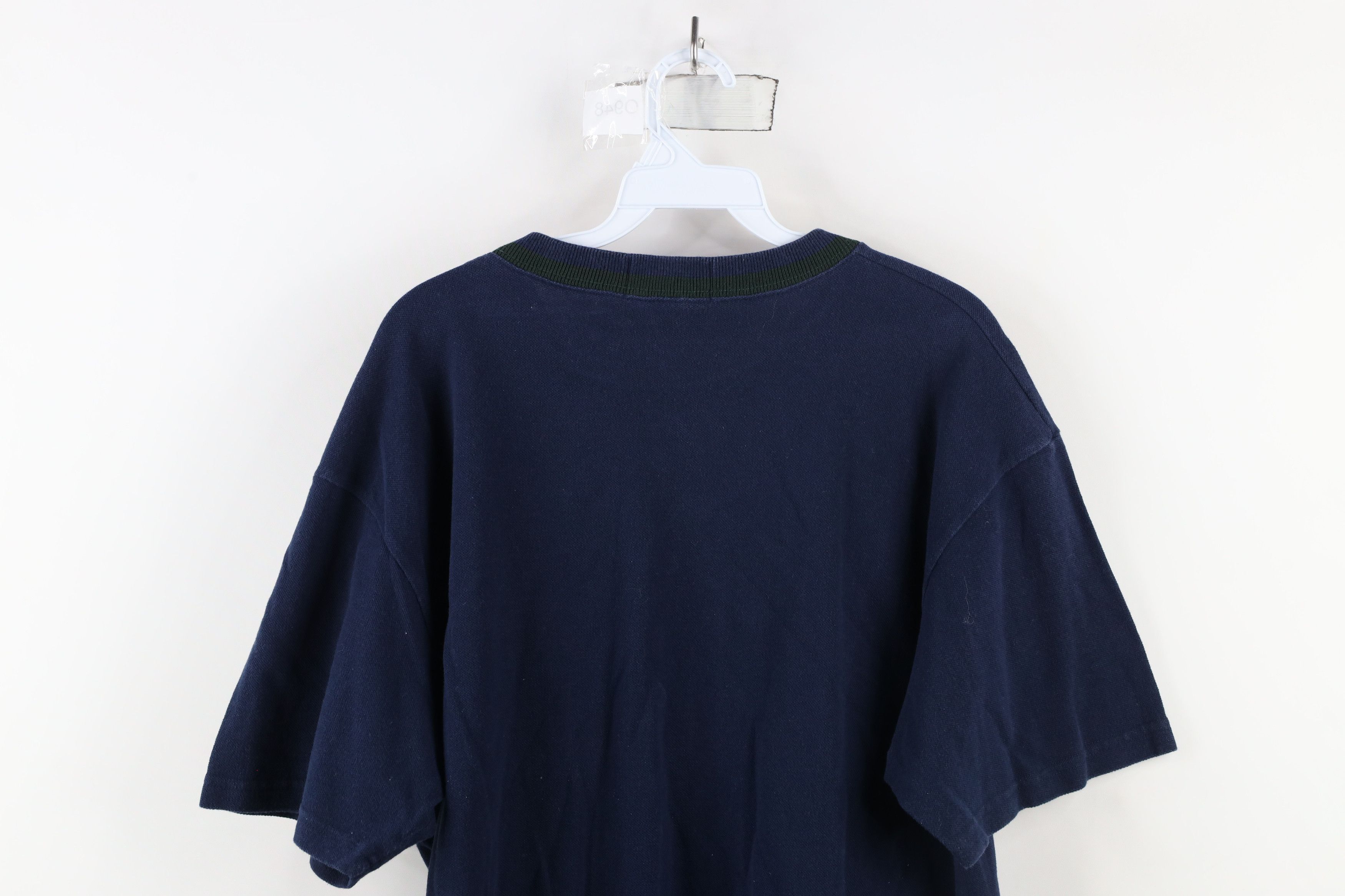 Ralph Lauren × Vintage Vintage 90s Ralph Lauren Cotton Heavyweight T-Shirt Blue Size US L / EU 52-54 / 3 - 7 Thumbnail
