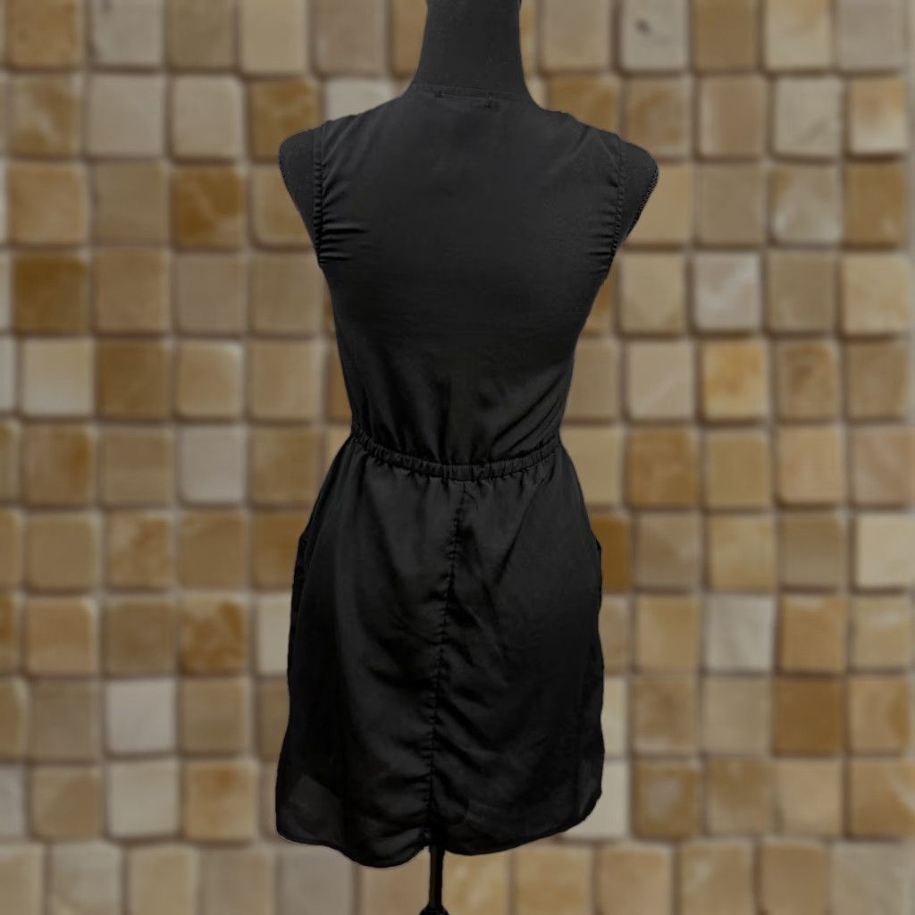 Vintage BeBop Black Sleeveless Mini Dress S Ruffle Pockets Dress Women Size S / US 4 / IT 40 - 1 Thumbnail