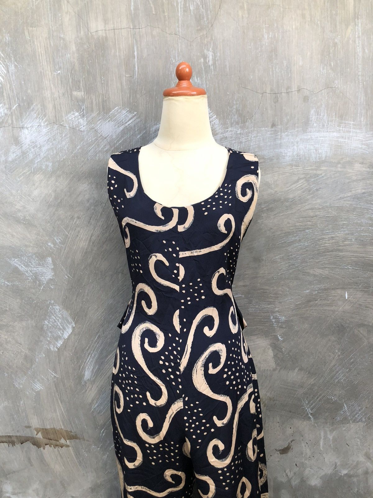 Issey Miyake Issey Miyake Abstract Batik Swirl Pattern Jumpsuit Size M / US 6-8 / IT 42-44 - 2 Thumbnail