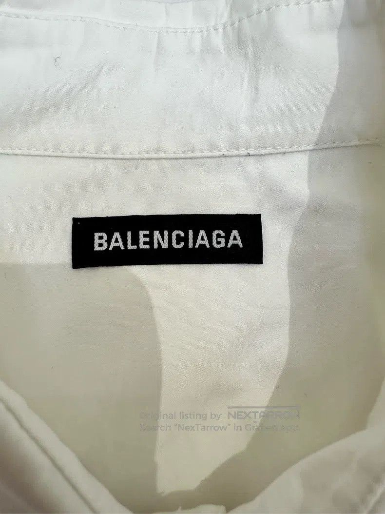 Balenciaga Balenciaga White Double Pocket Logo Shirt Short Sleeve, Si Size XS / US 0-2 / IT 36-38 - 4 Thumbnail
