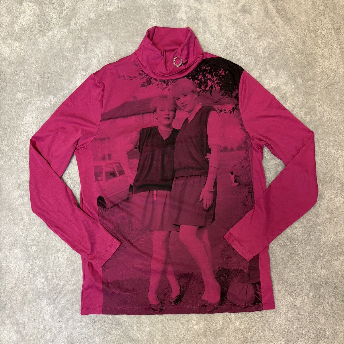 Fred Perry × Raf Simons Pink Rollneck long sleeve Size US M / EU 48-50 / 2 - 1 Thumbnail