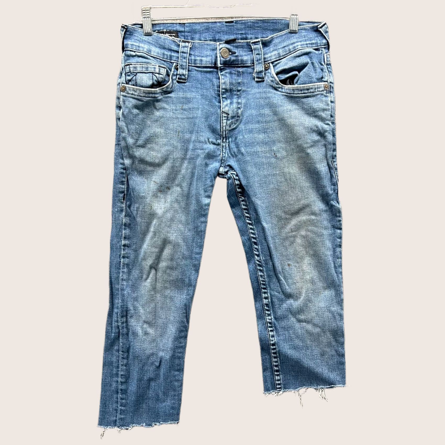 True Religion VINTAGE True Religion Jeans Mens 30 Blue Denim Washed Relaxed Skinny Rocco Ripped Jeans Boys? Size US 30 / EU 46 - 1 Thumbnail