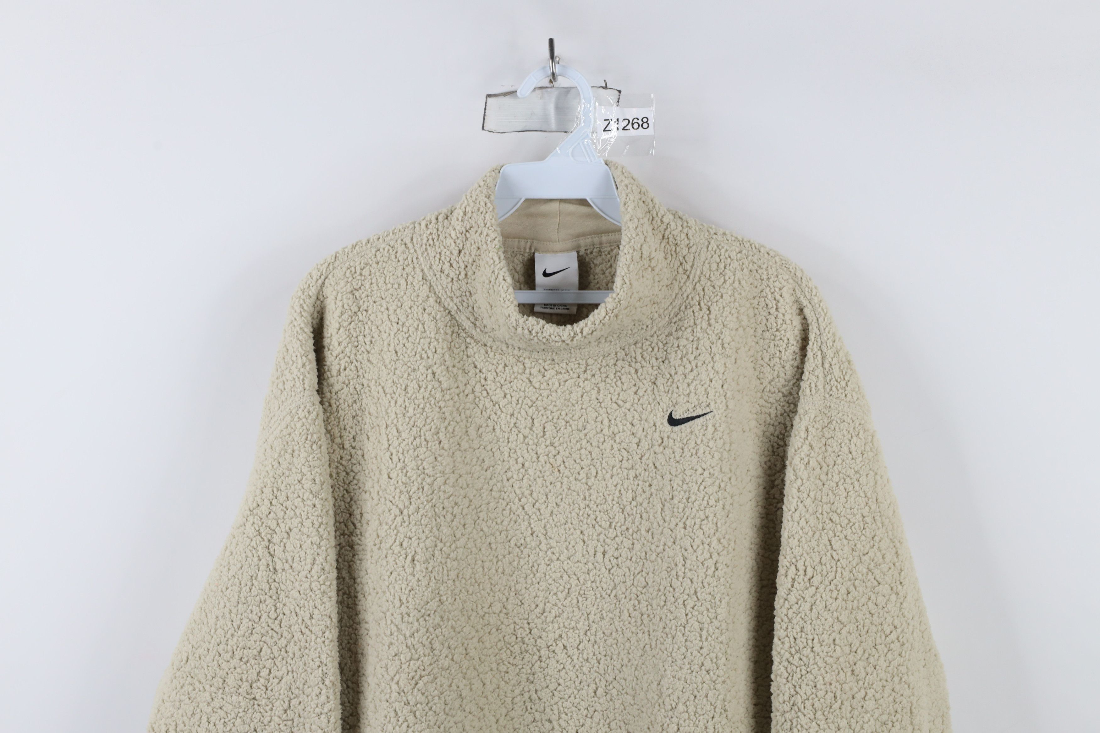 Nike × Vintage Nike Therma Scott Mini Swoosh Deep Pile Fleece Sweater Size S / US 4 / IT 40 - 2 Thumbnail