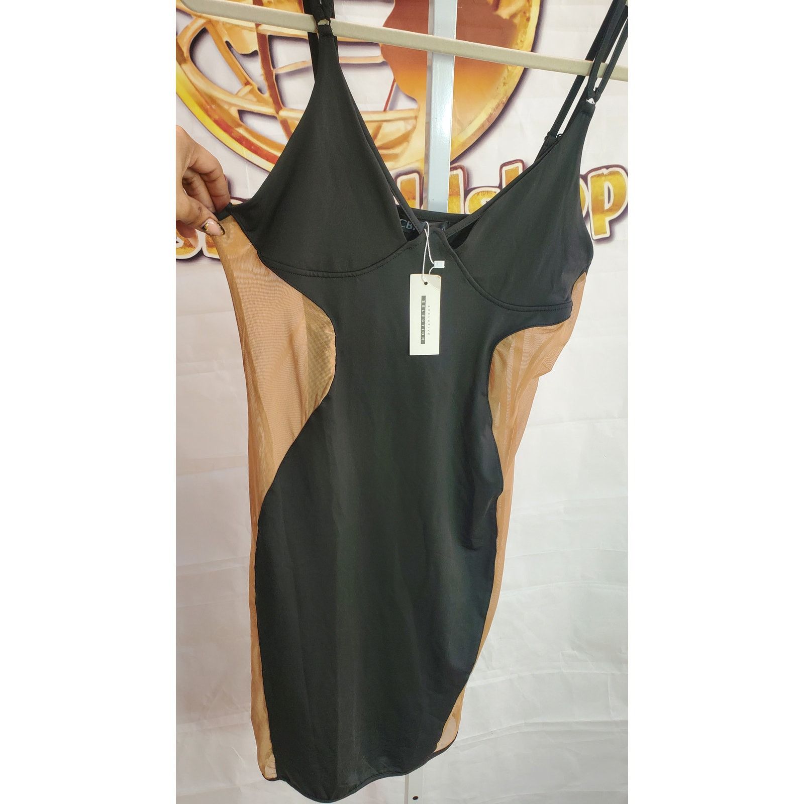 Other CBR Black Sheer Side Bodycon Dress XL Size XL / US 12-14 / IT 48-50 - 2 Thumbnail