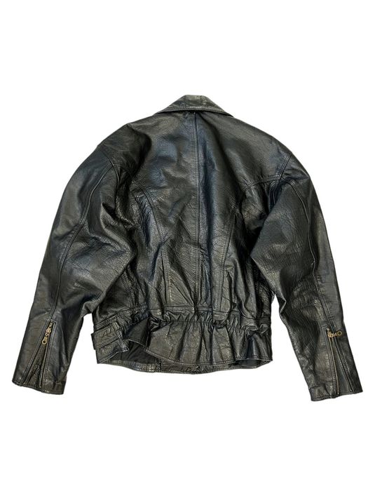 Vintage Vintage biker leather bomber jacket | Grailed