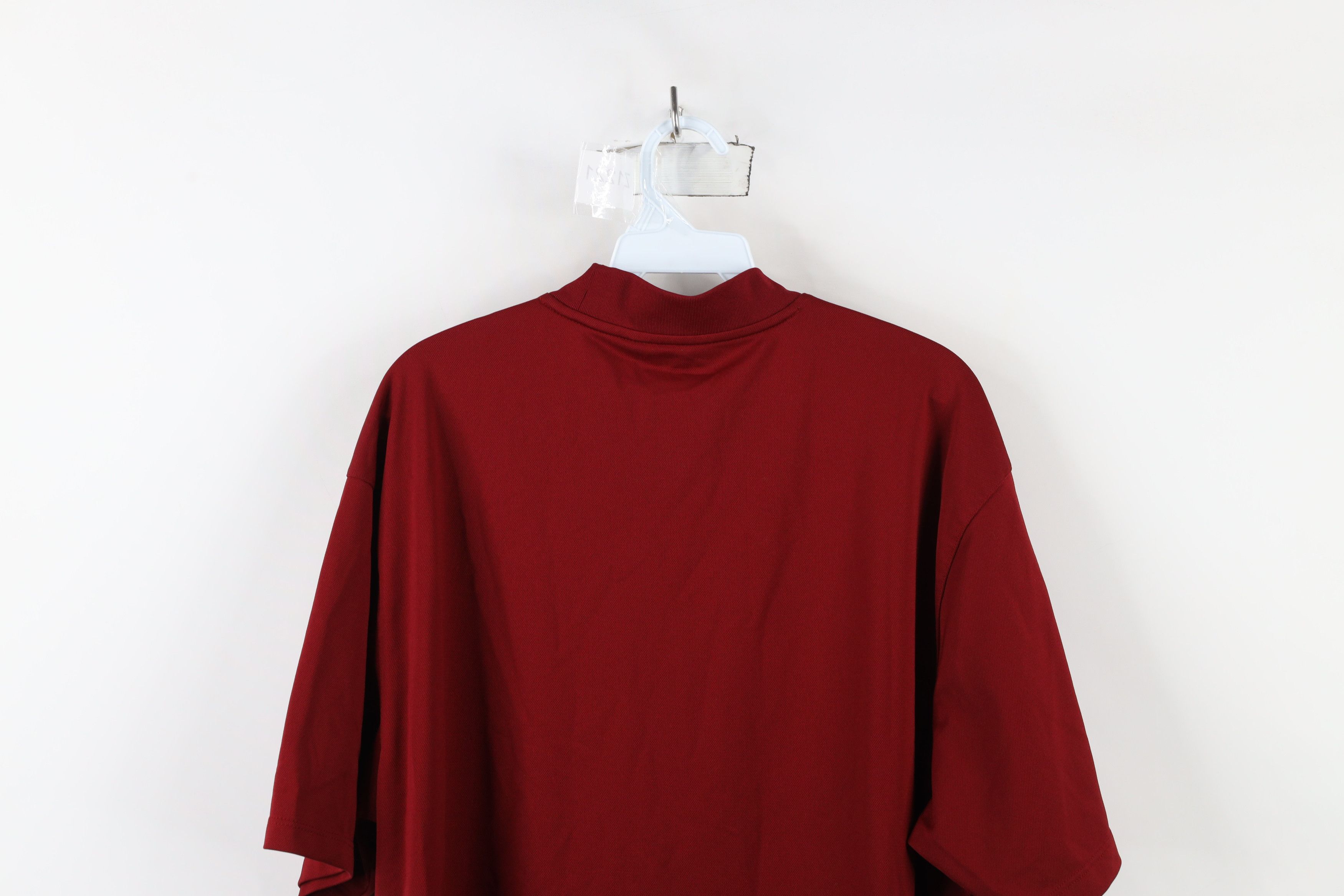 Nike × Vintage Vintage Nike Golf Mini Swoosh Short Sleeve Mock Neck T-Shirt Size US XL / EU 56 / 4 - 10 Thumbnail