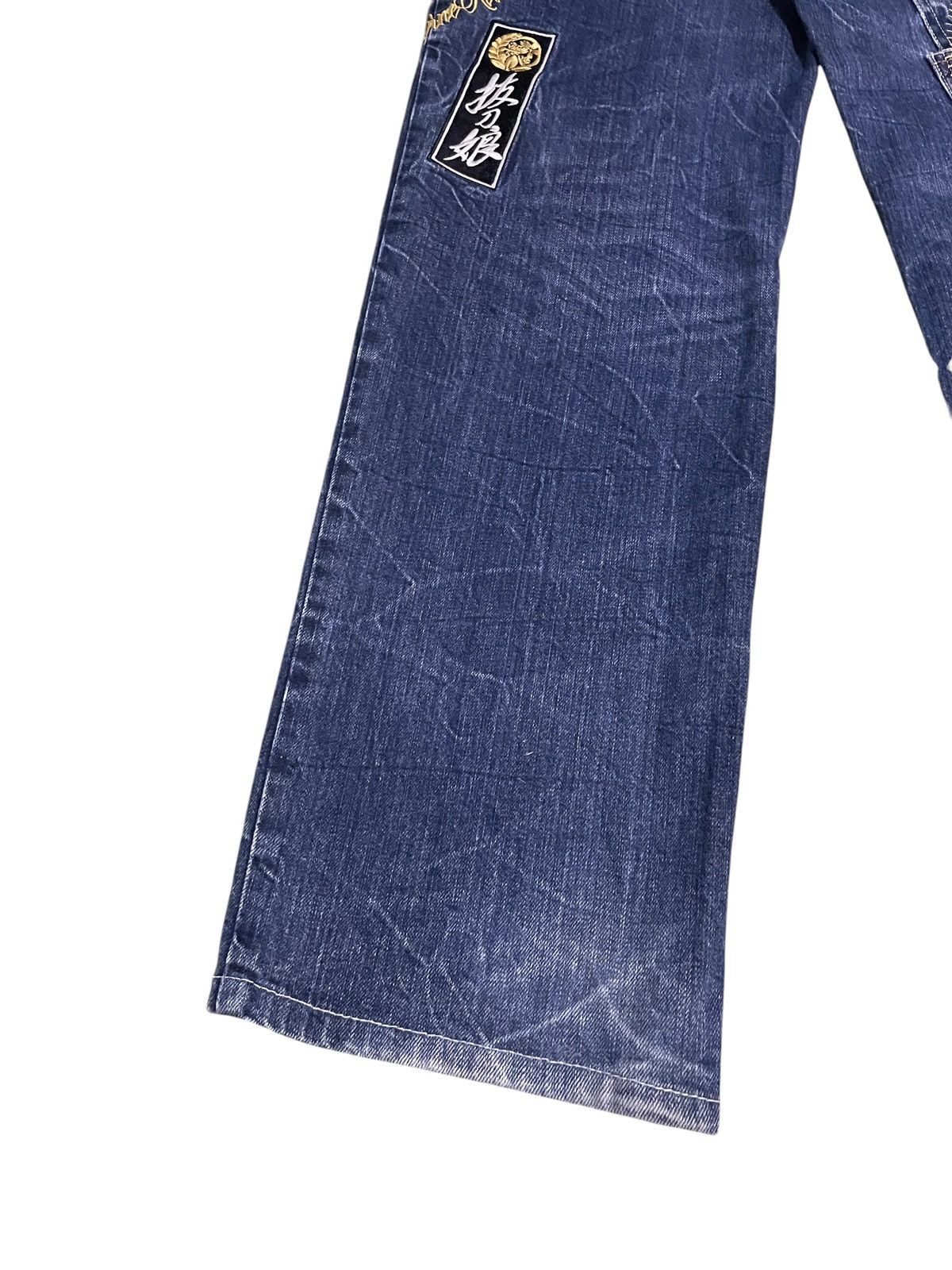 Japanese Brand Vintage Divine Retribution Multi Pocket Sukajan Jeans 1990s Size US 32 / EU 48 - 7 Thumbnail