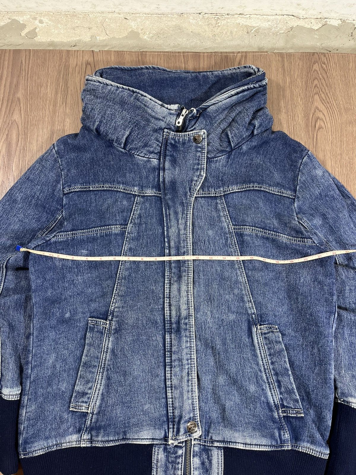 Japanese Brand Private Pause Bono Sweat Denim Jacket Size US L / EU 52-54 / 3 - 13 Thumbnail