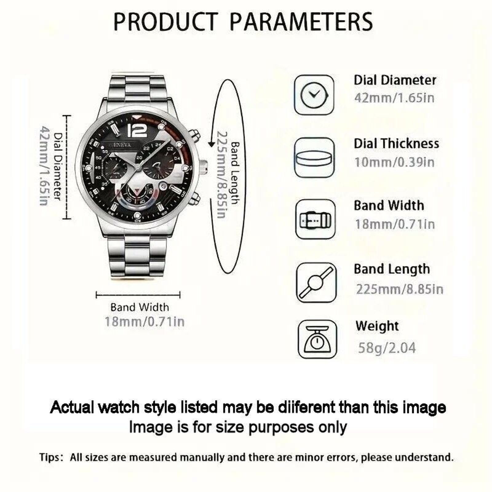 Other Men's Wrist Watch •Black Case •Blue Dial • Chronograph Style Size ONE SIZE - 3 Thumbnail
