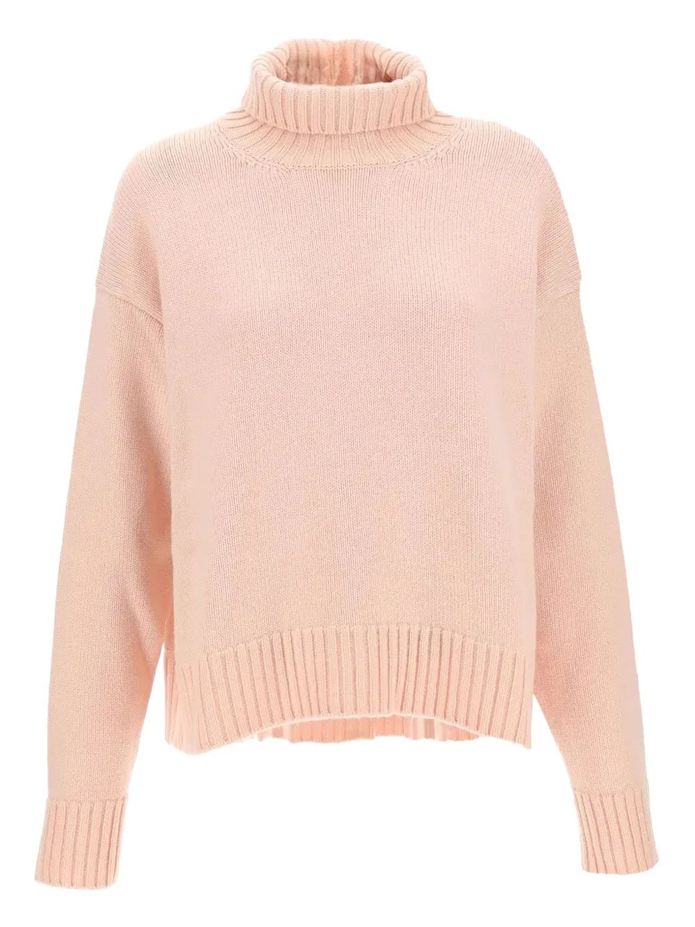 Jil Sander o1y1025 Turtleneck Cashmere Blend Sweater in Pink Size XS / US 0-2 / IT 36-38 - 1 Thumbnail